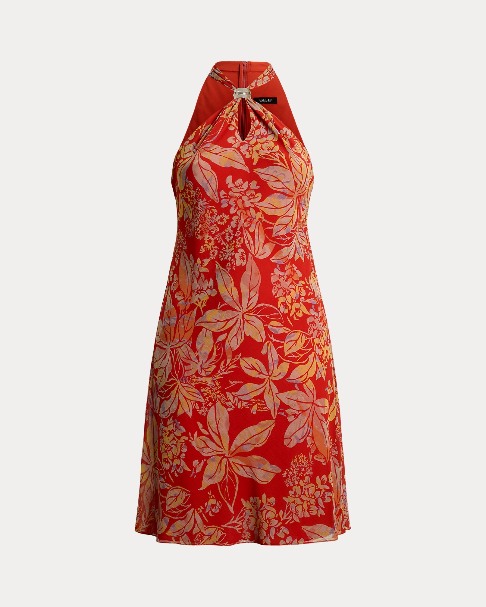 Ralph Lauren Floral Georgette Halter Dress