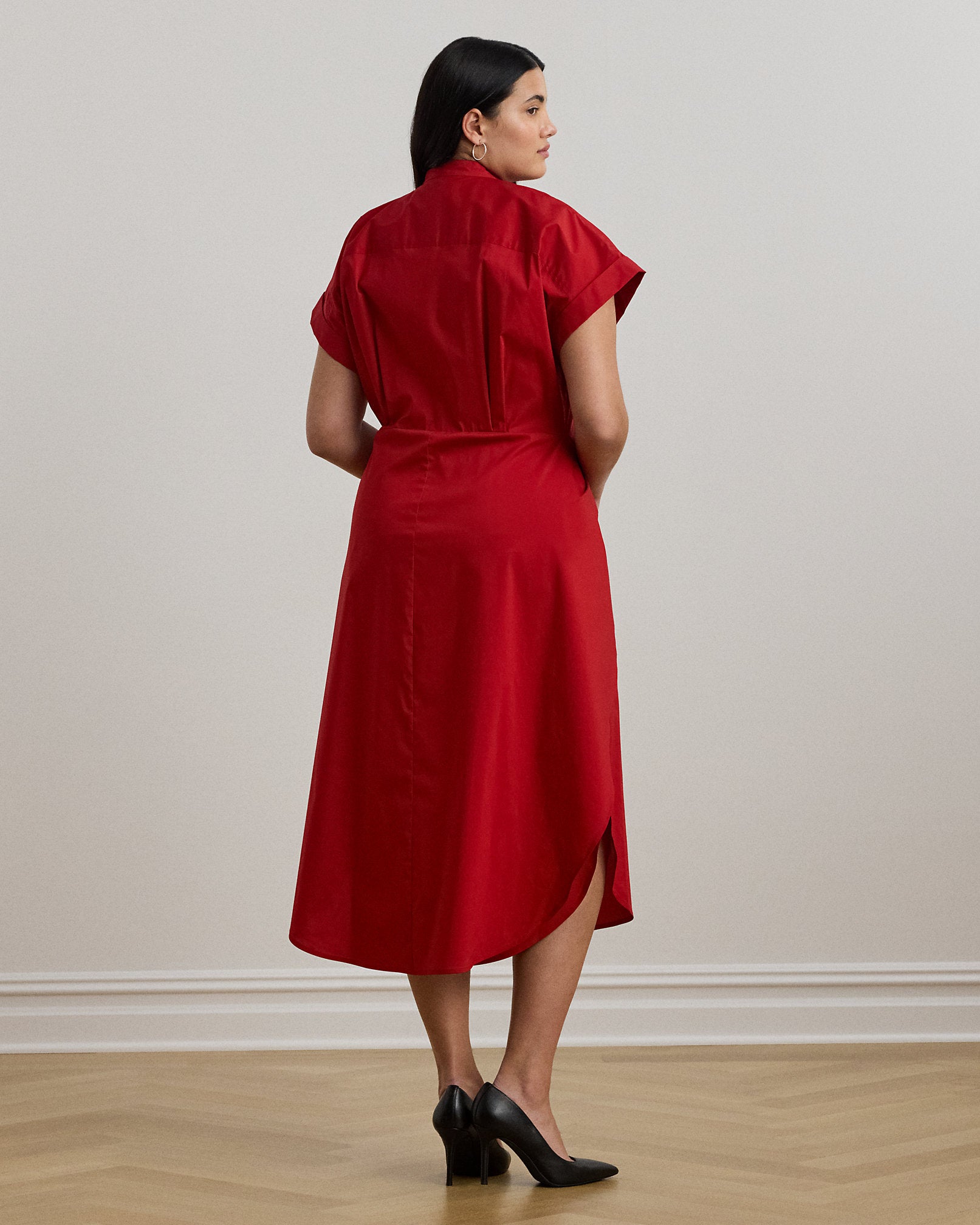 Ralph Lauren TieFront CottonBlend Shirtdress