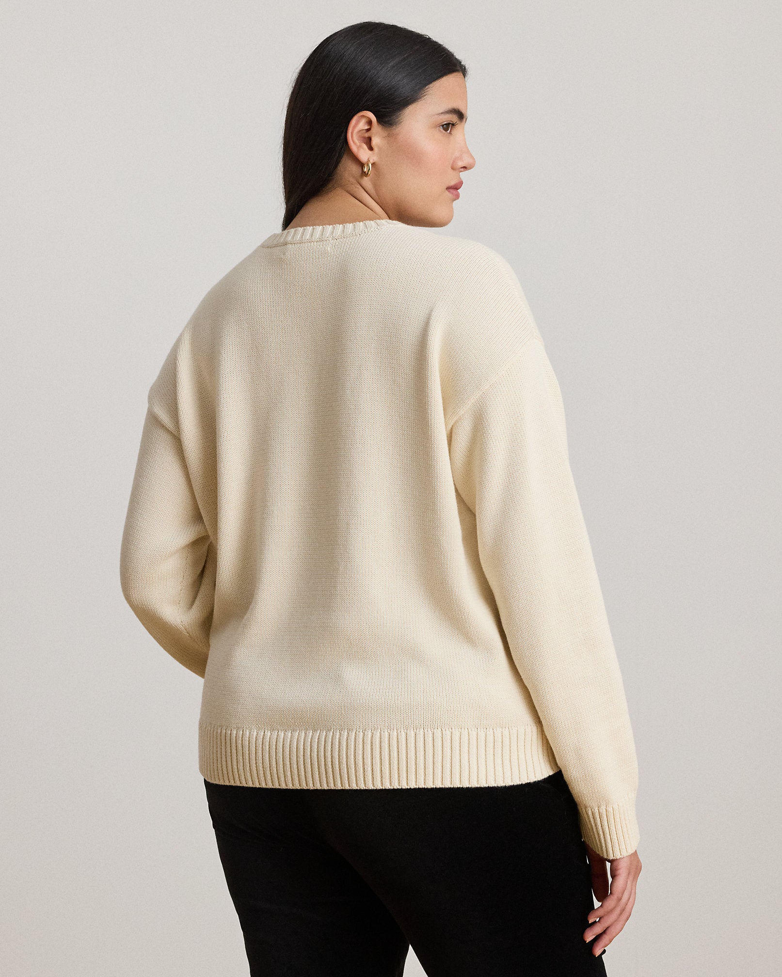 Ralph Lauren Embroidered Cotton Crewneck Sweater