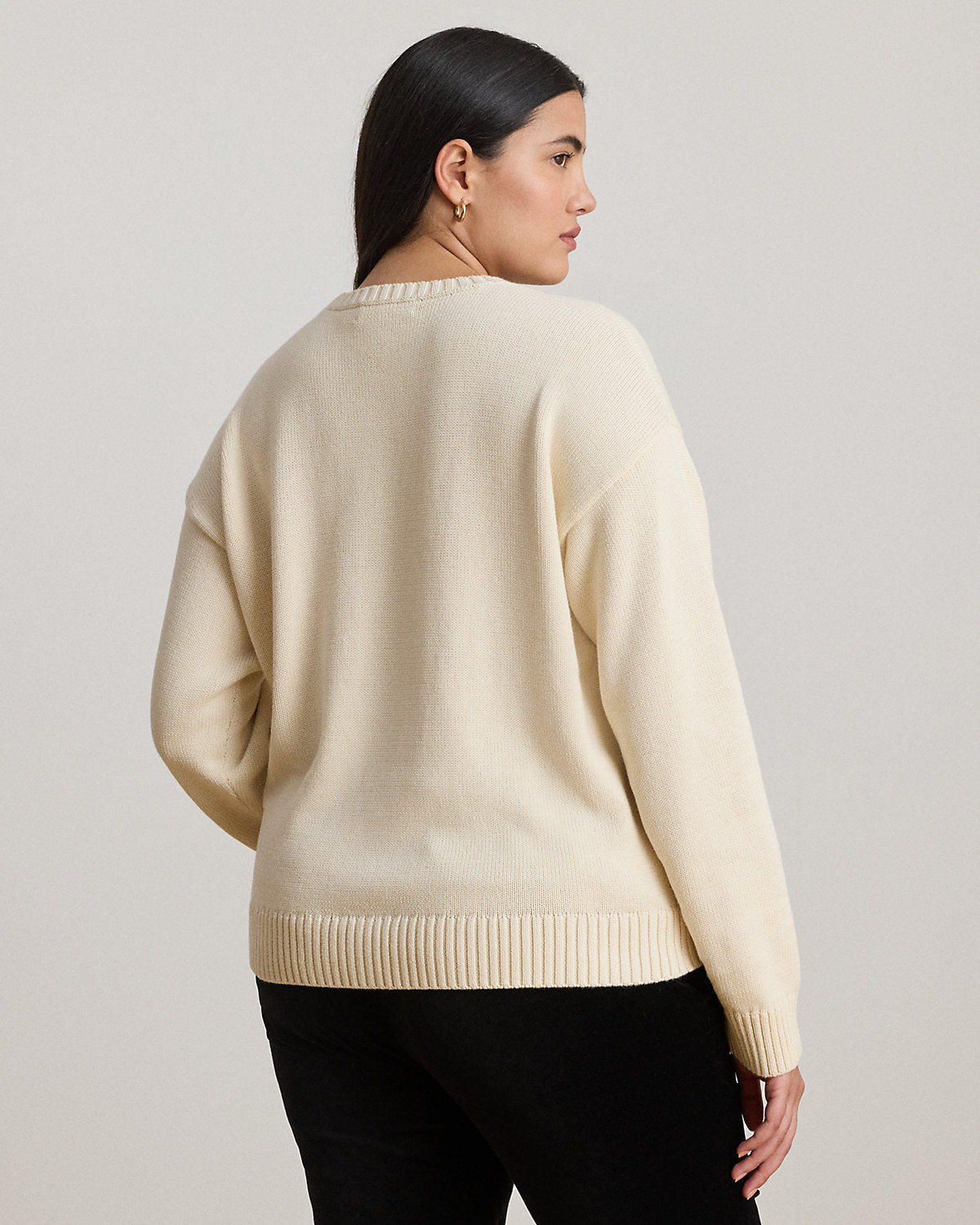 Ralph Lauren Embroidered Cotton Crewneck Sweater
