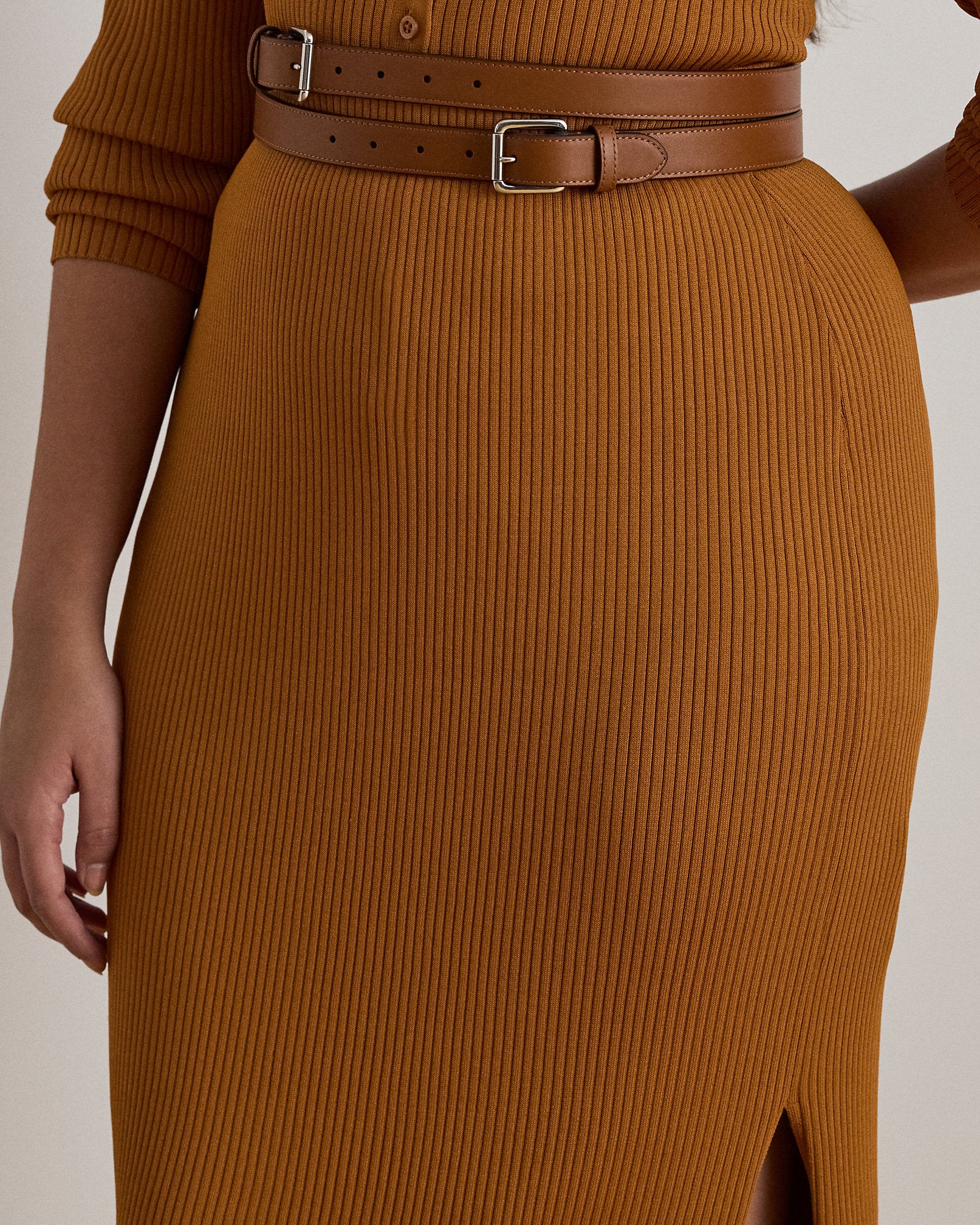 Ralph Lauren RibKnit Pencil Midi Skirt