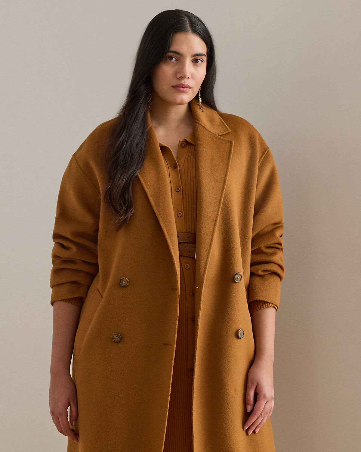 Ralph Lauren DoubleBreasted WoolBlend Cocoon Coat