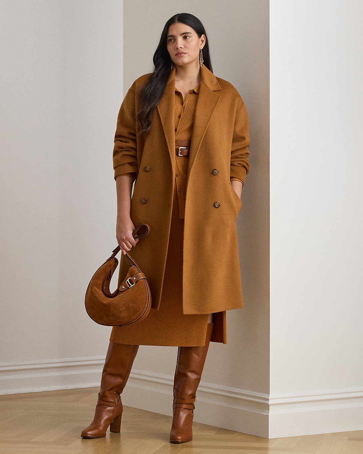 Ralph Lauren DoubleBreasted WoolBlend Cocoon Coat