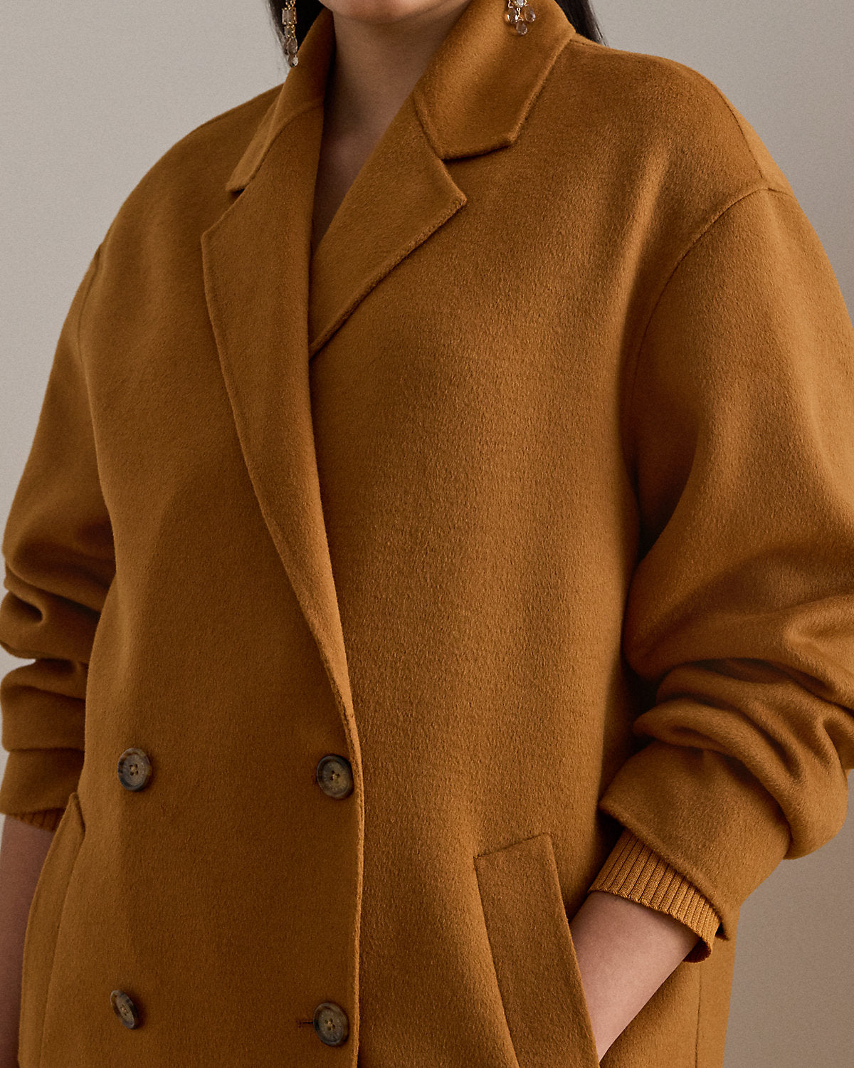 Ralph Lauren DoubleBreasted WoolBlend Cocoon Coat