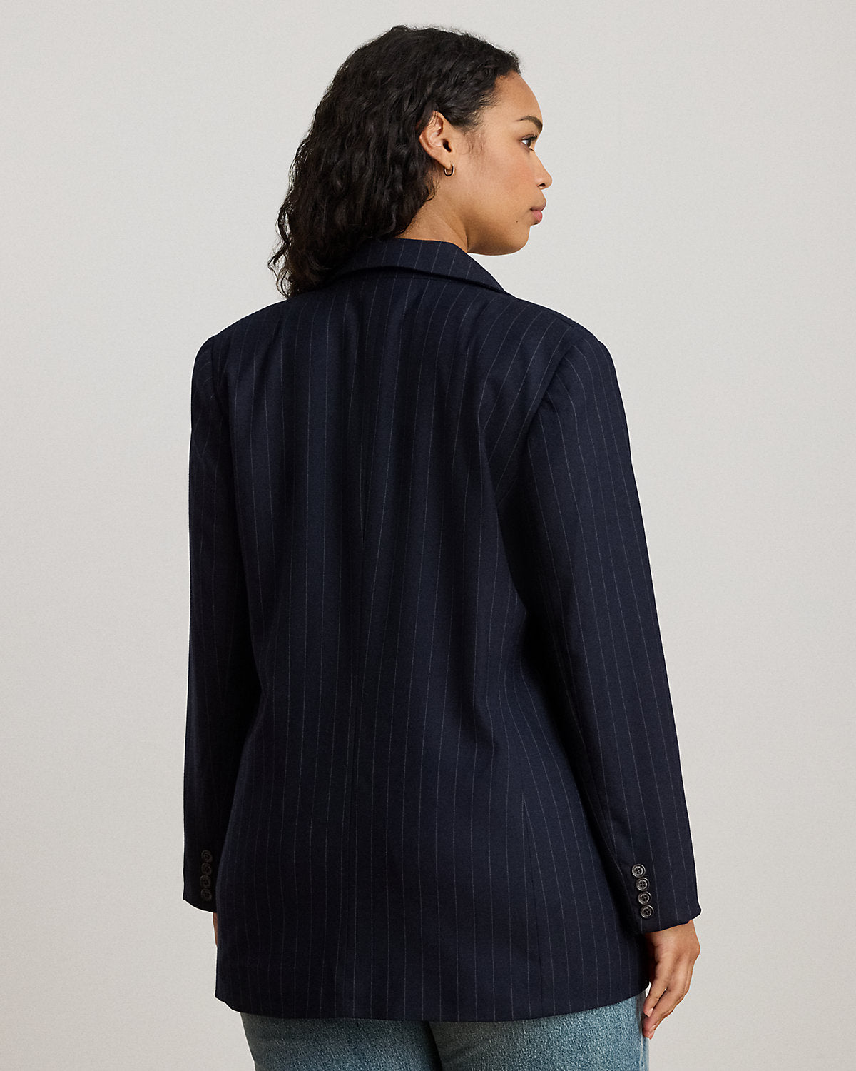 Ralph Lauren DoubleBreasted Pinstripe Twill Blazer