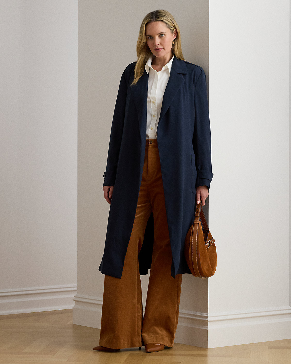 Ralph Lauren DoubleFaced Georgette Wrap Coat
