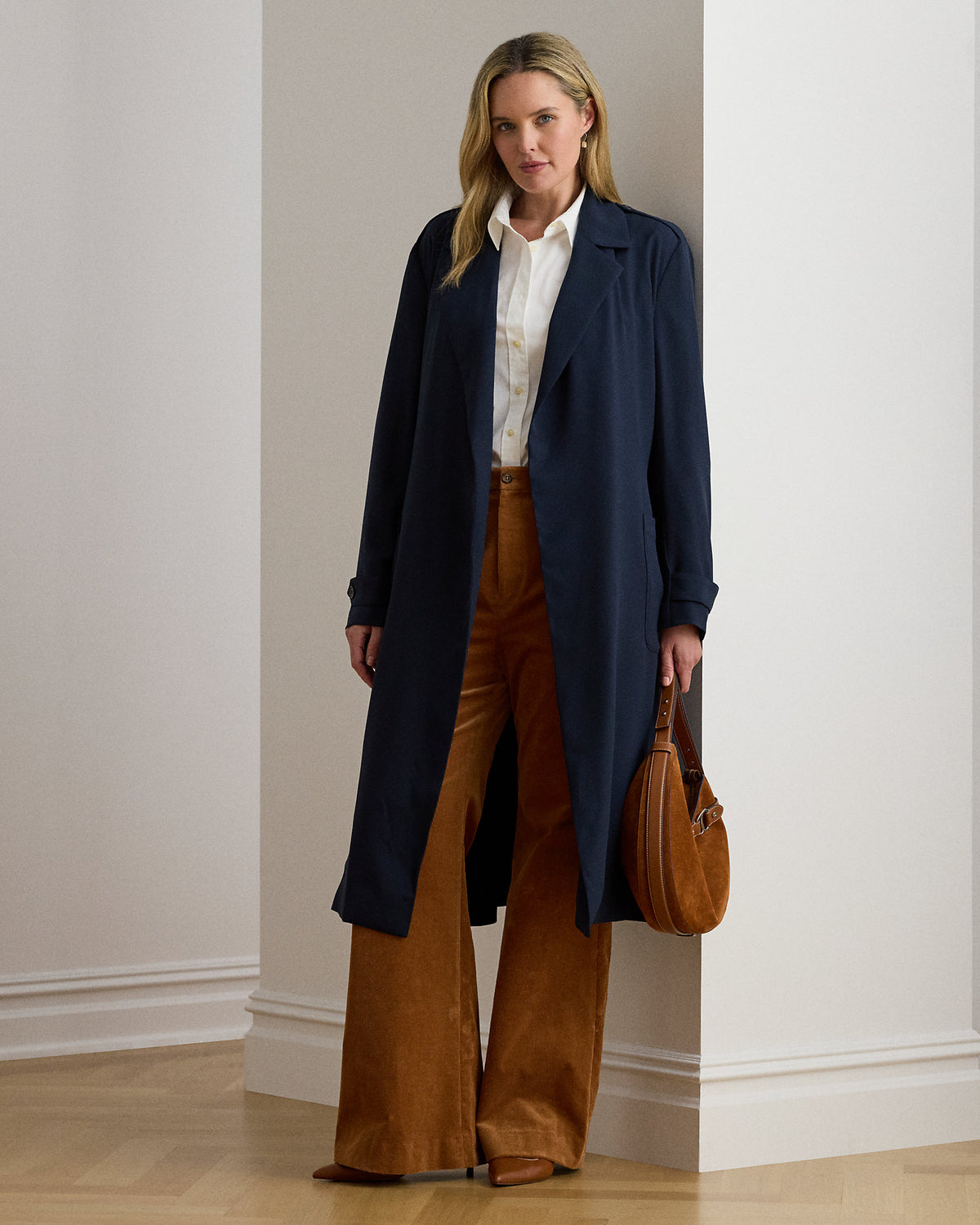 Ralph Lauren DoubleFaced Georgette Wrap Coat