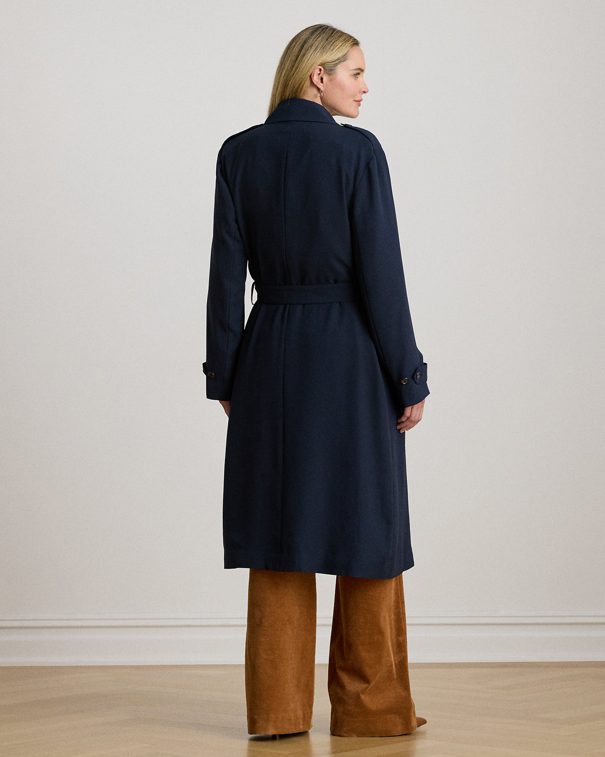 Ralph Lauren DoubleFaced Georgette Wrap Coat