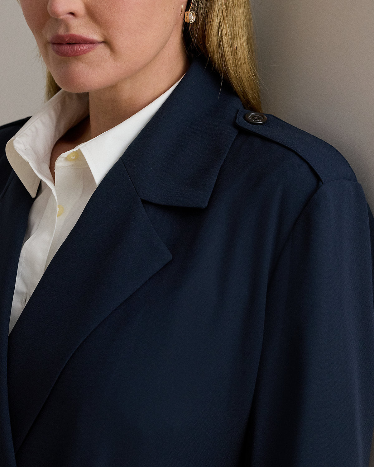 Ralph Lauren DoubleFaced Georgette Wrap Coat