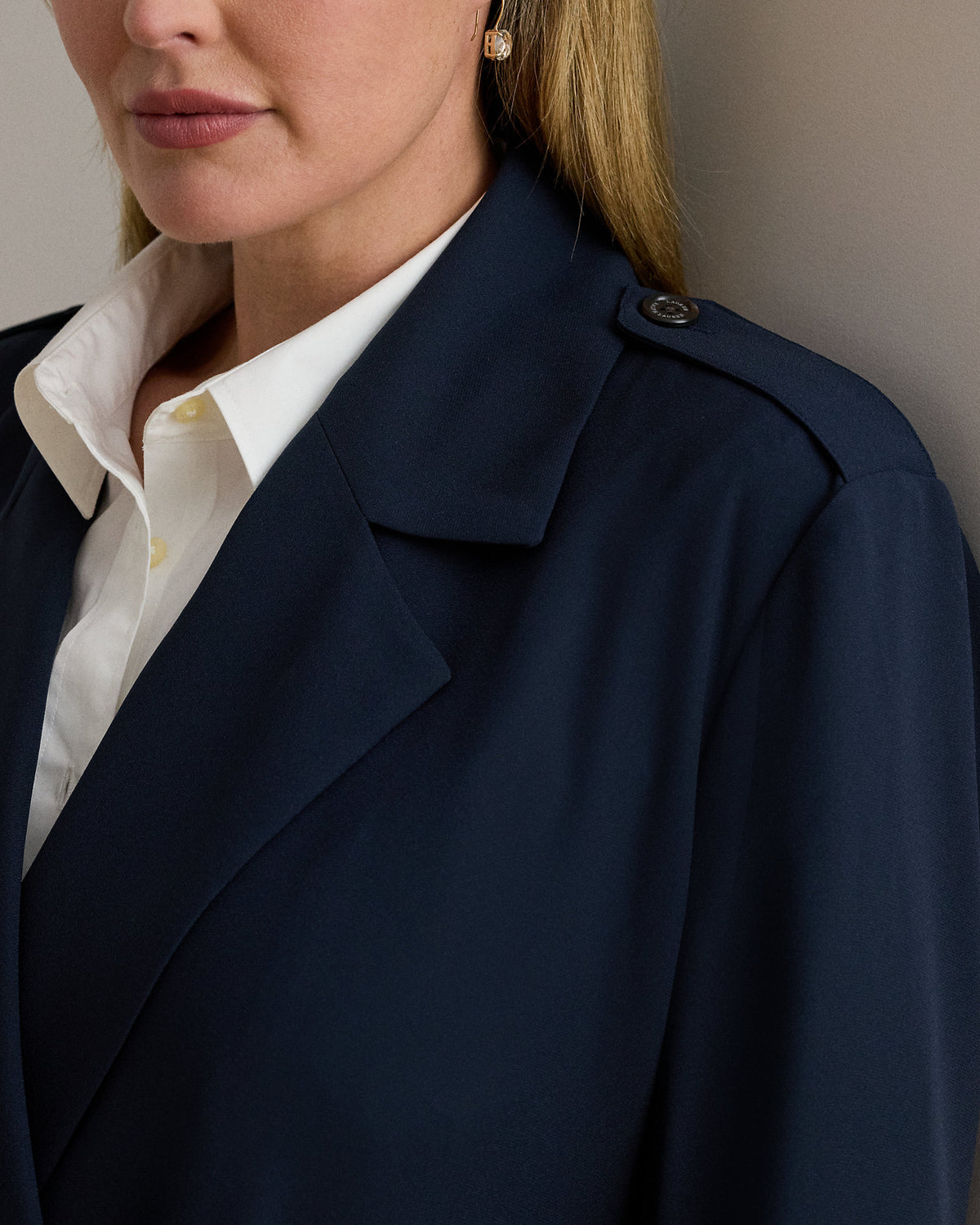 Ralph Lauren DoubleFaced Georgette Wrap Coat
