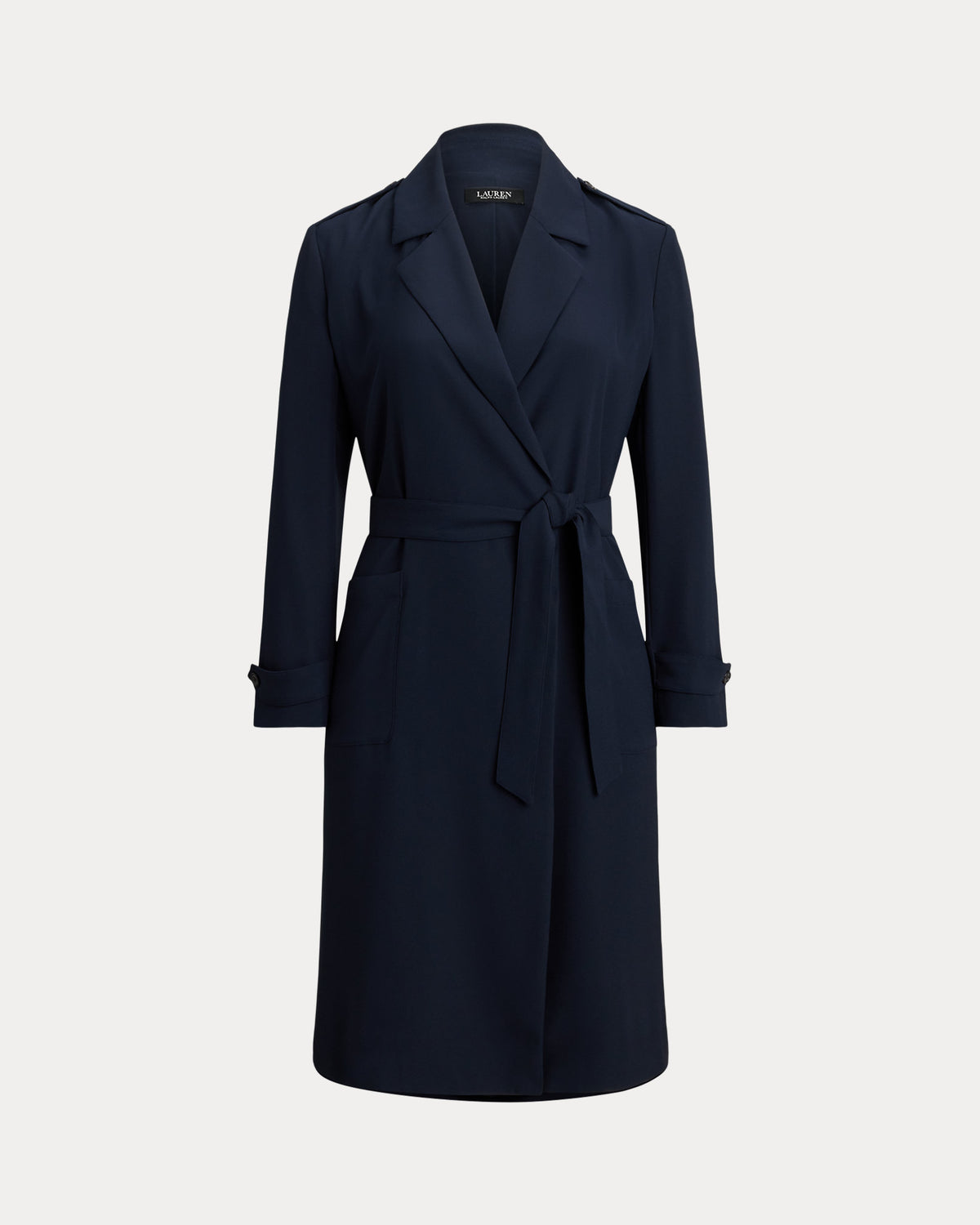 Ralph Lauren DoubleFaced Georgette Wrap Coat