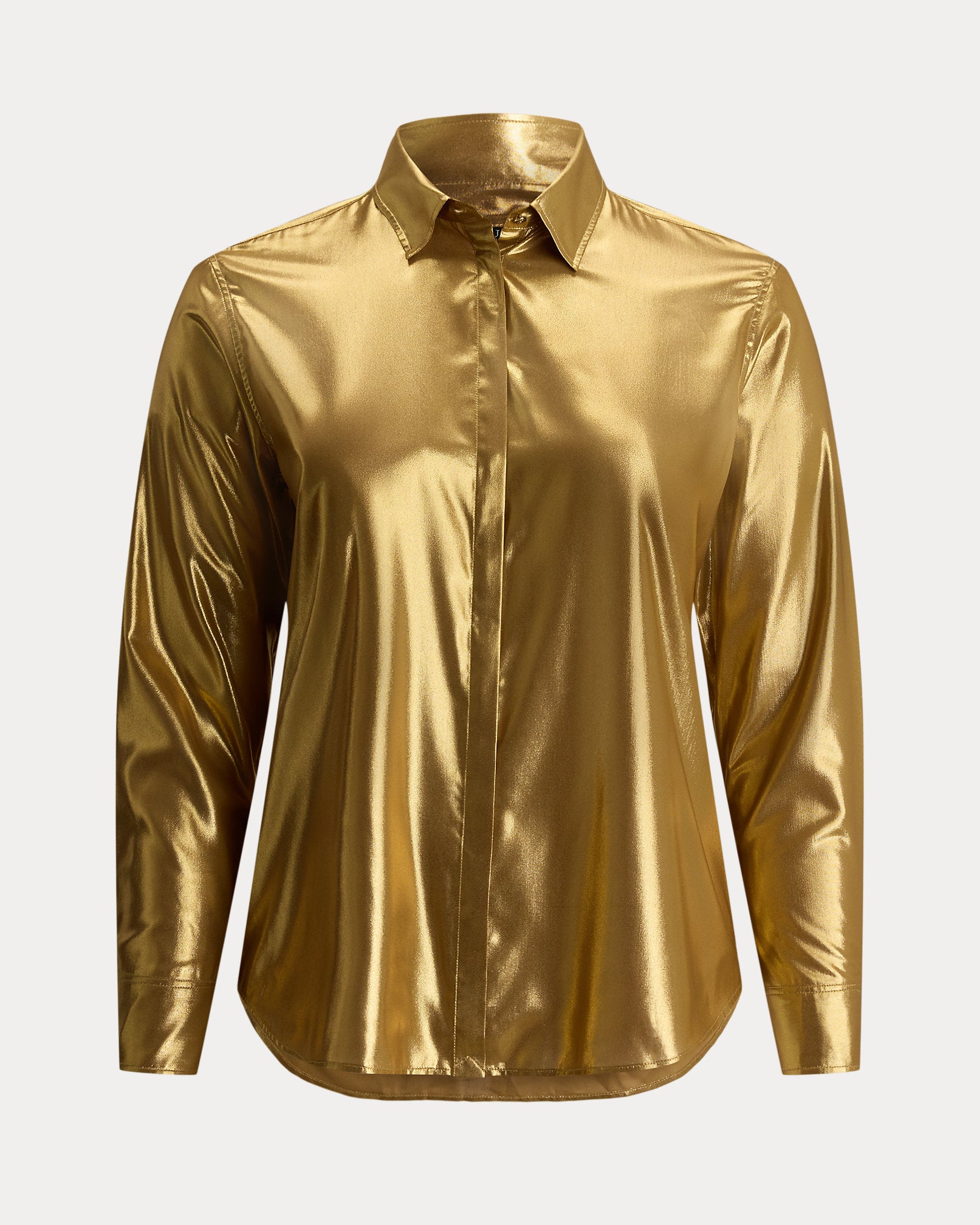 Ralph Lauren Classic Fit Metallic Chiffon Shirt
