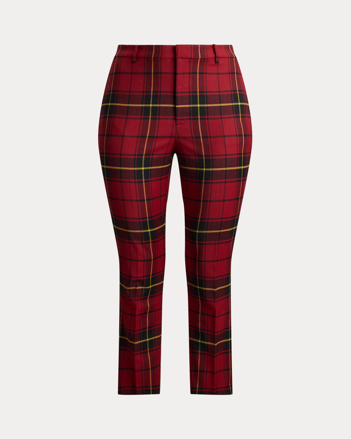 Ralph Lauren Checked Plaid WoolBlend Cropped Pant