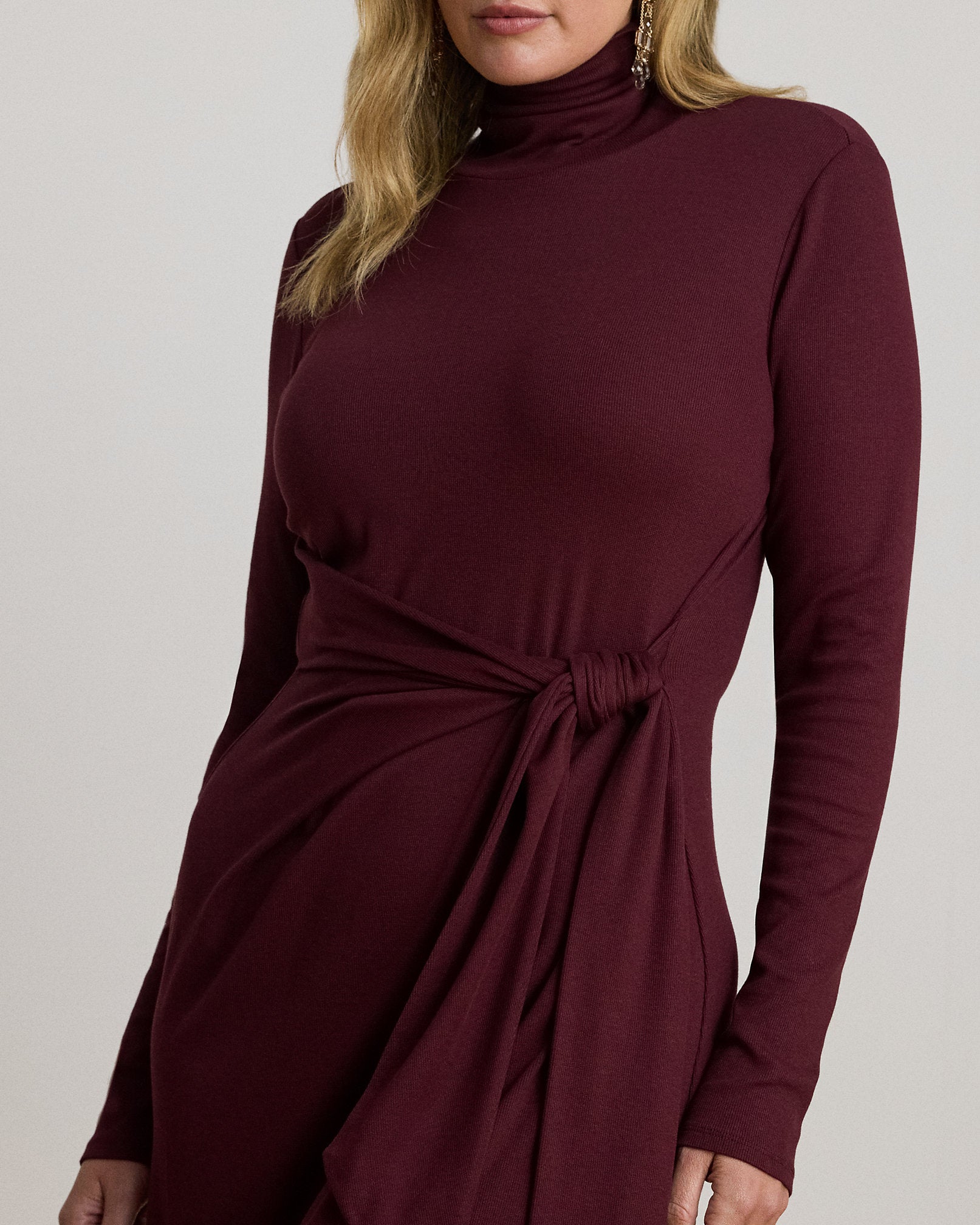 Ralph Lauren TieFront Turtleneck Dress