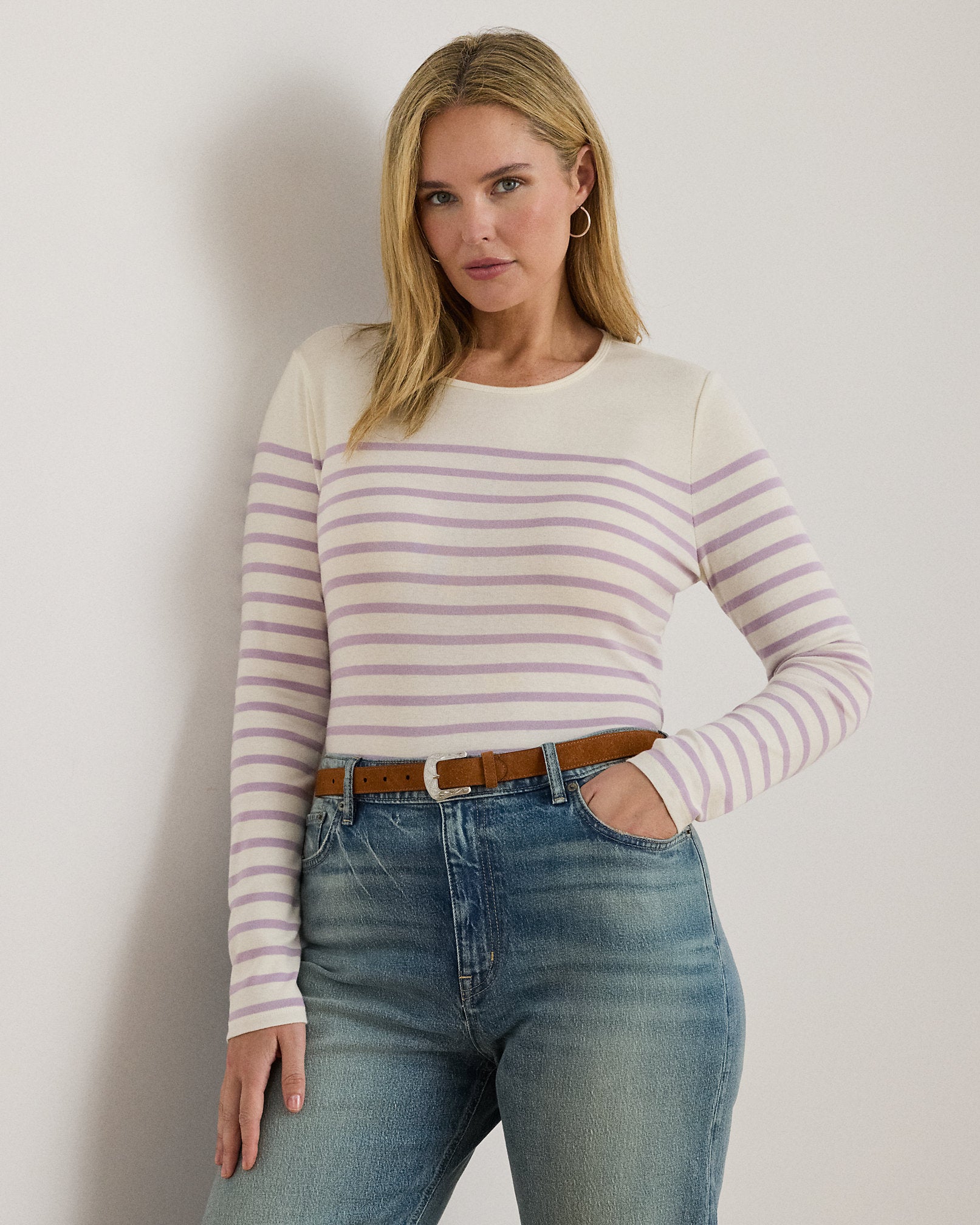 Ralph Lauren Striped Cotton LongSleeve Tee