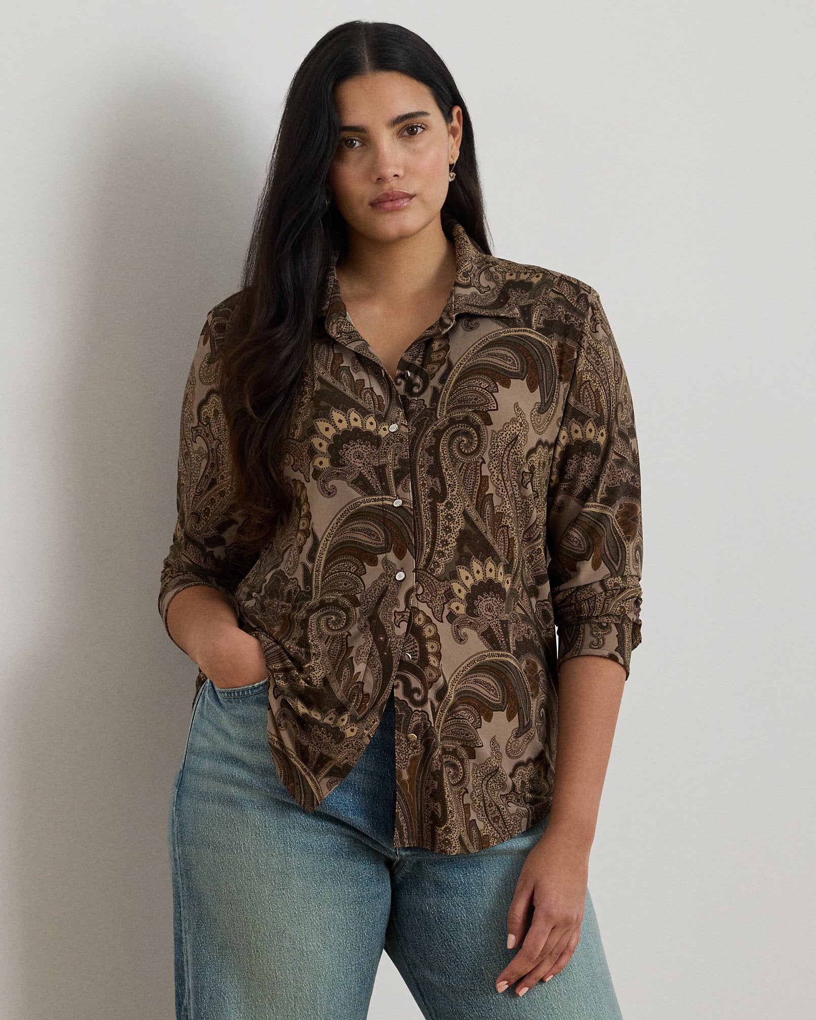 Ralph Lauren Slim Fit Paisley Jersey Shirt