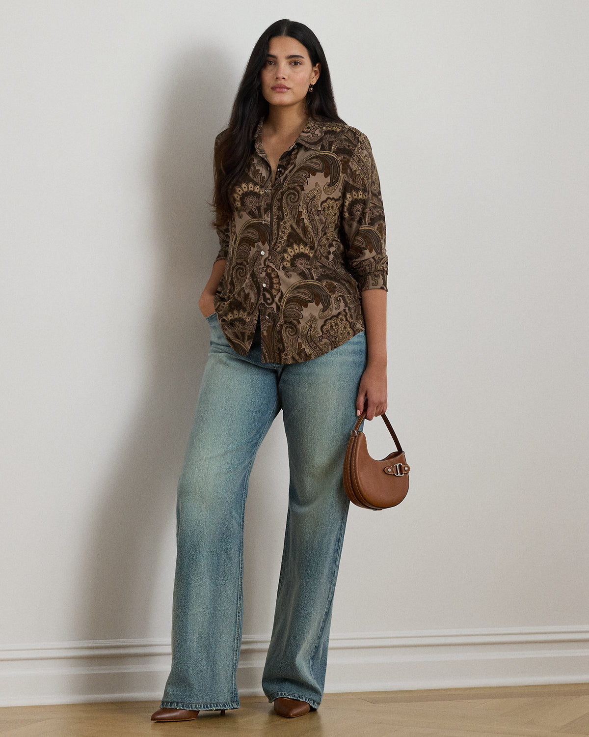 Ralph Lauren Slim Fit Paisley Jersey Shirt