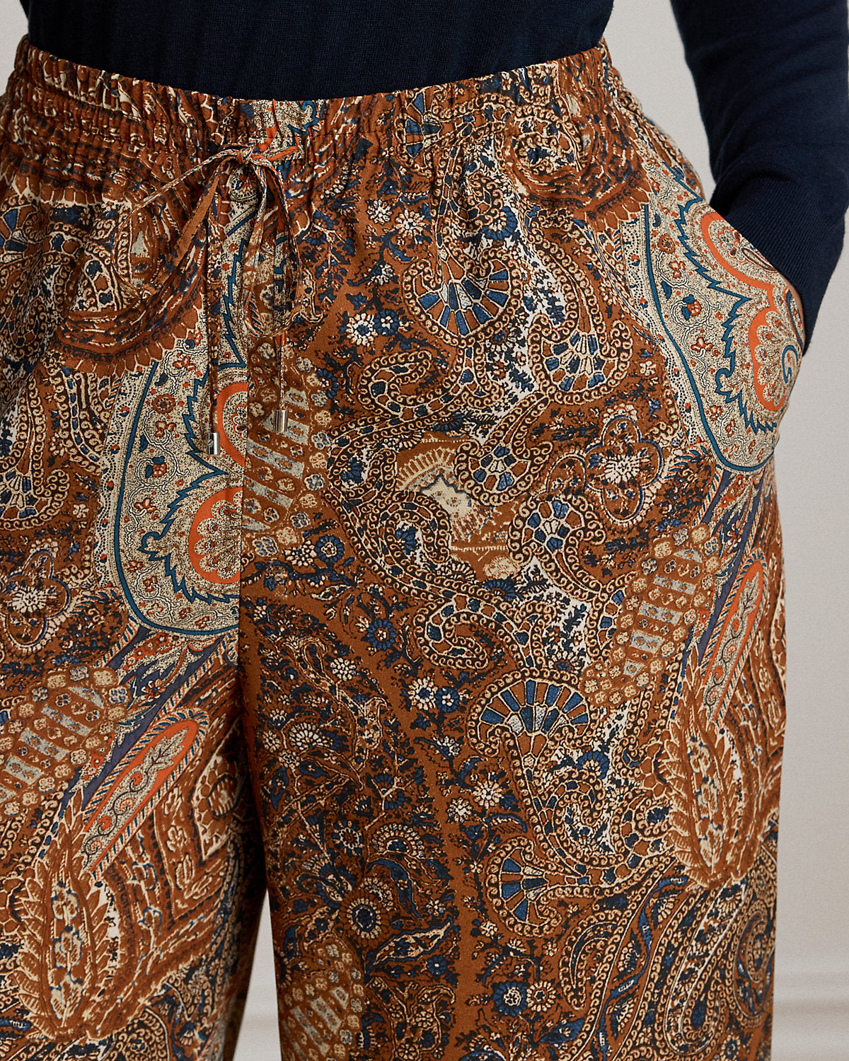 Ralph Lauren Paisley Crepe WideLeg Pant