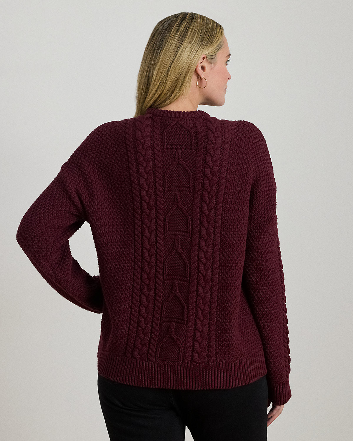 Ralph Lauren CableKnit Cotton Crewneck Sweater