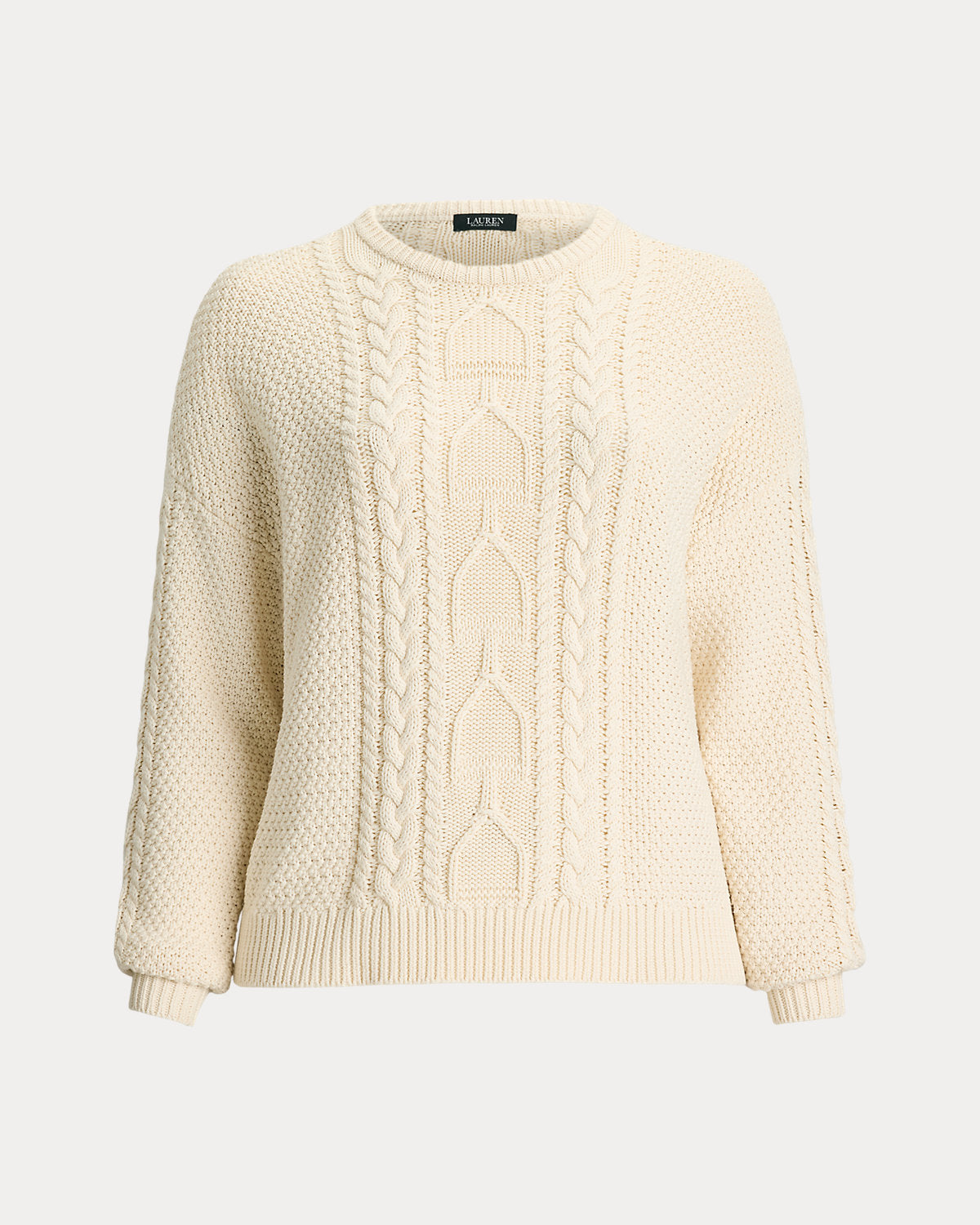 Ralph Lauren CableKnit Cotton Crewneck Sweater