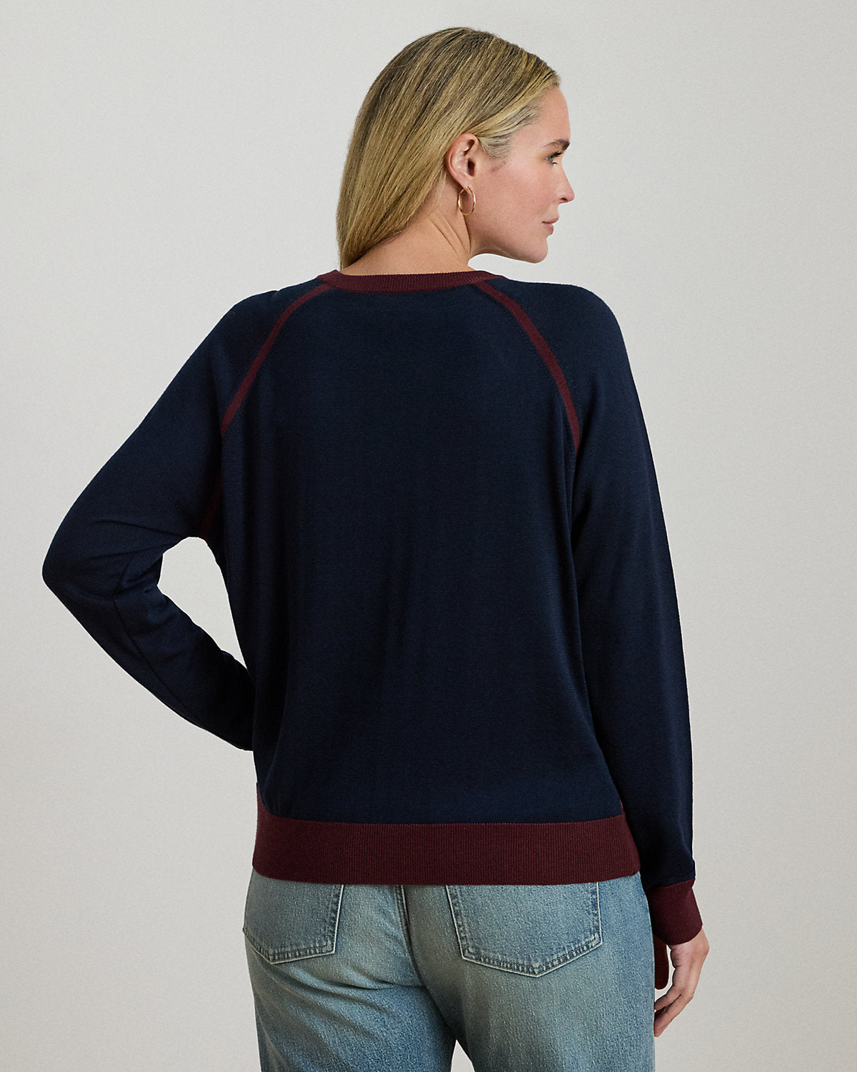 Ralph Lauren EquestrianPrint CottonBlend Sweater