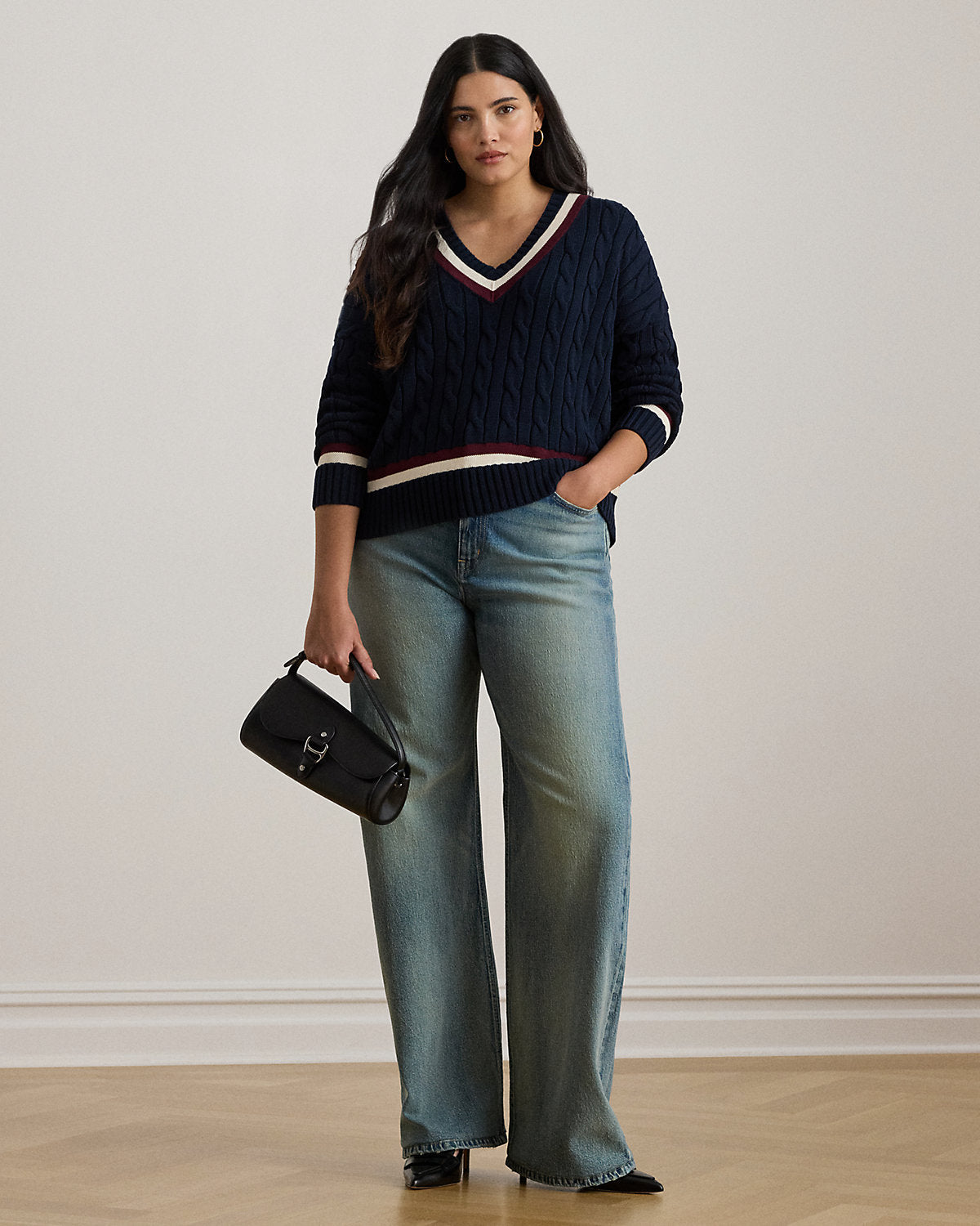 Ralph Lauren CableKnit Cotton Cricket Sweater