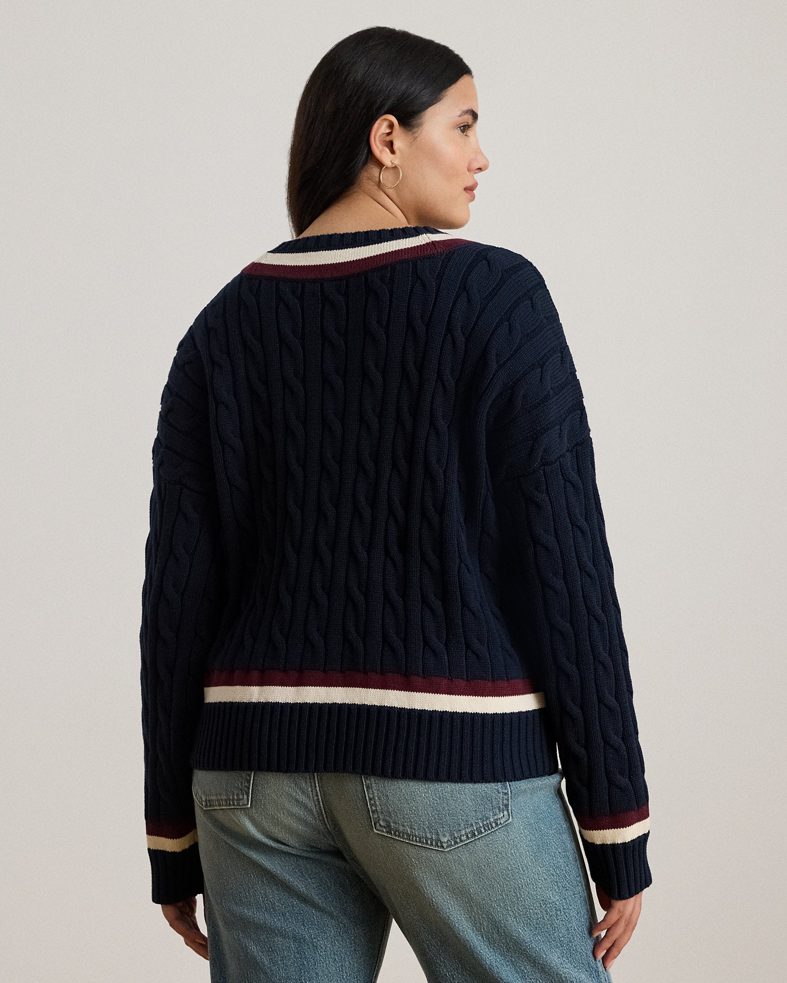 Ralph Lauren CableKnit Cotton Cricket Sweater