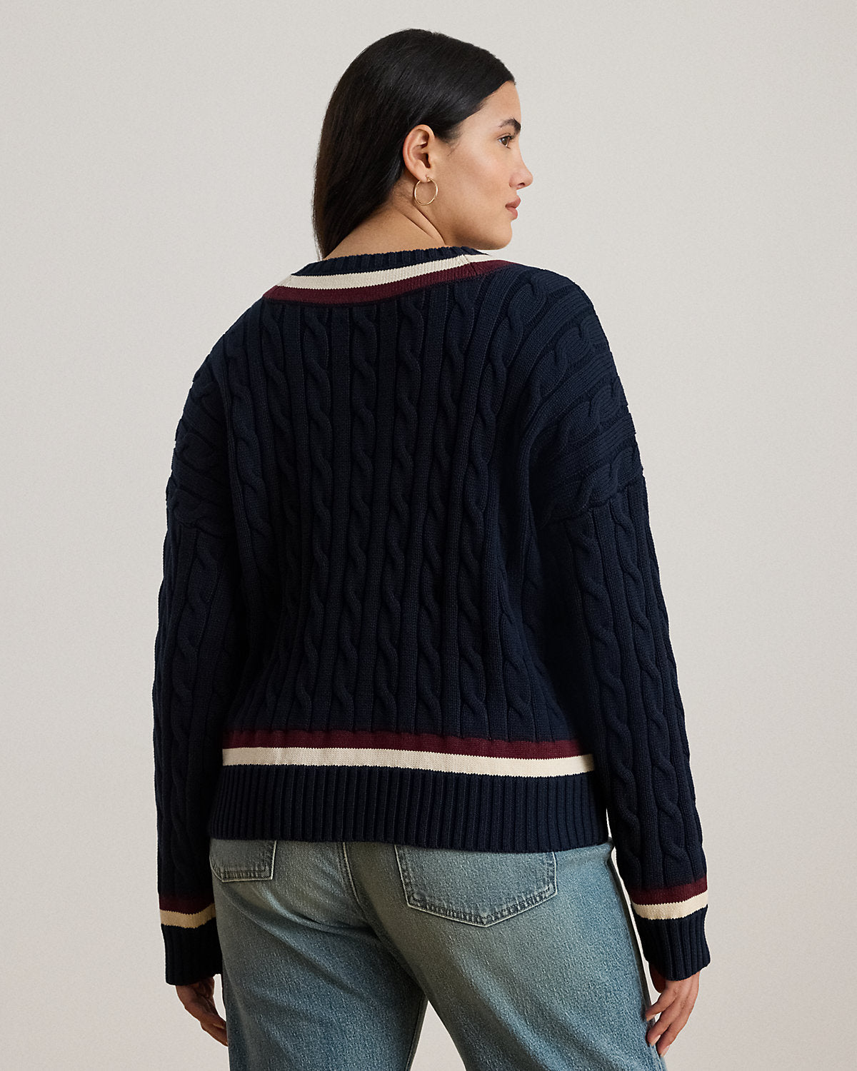Ralph Lauren CableKnit Cotton Cricket Sweater