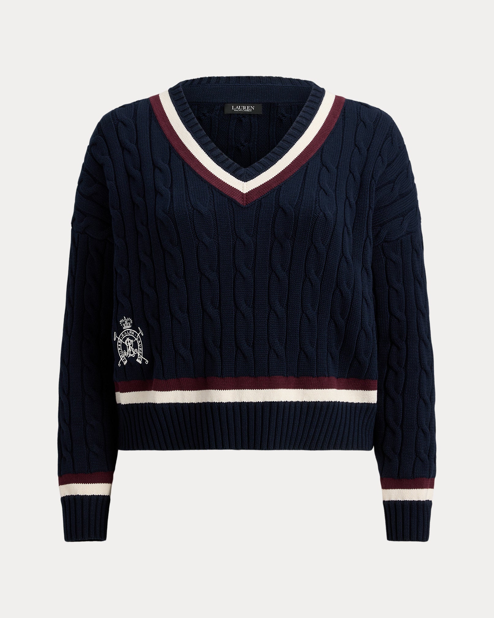 Ralph Lauren CableKnit Cotton Cricket Sweater