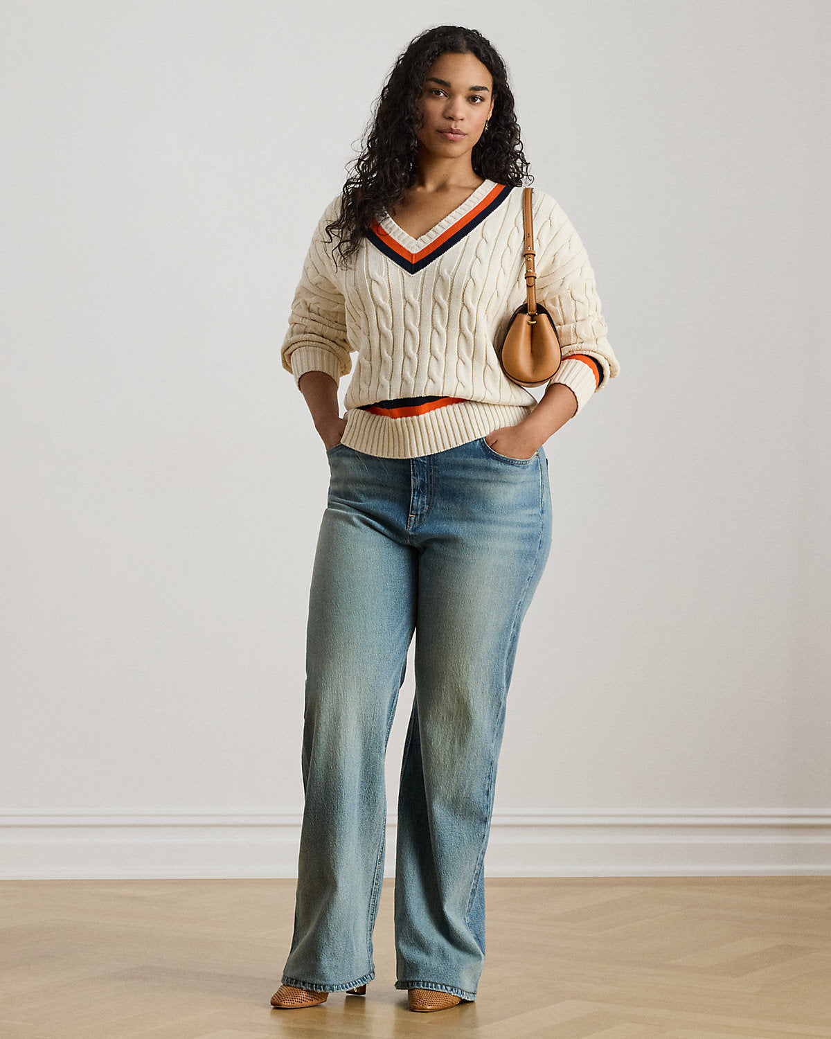 Ralph Lauren CableKnit Cotton Cricket Sweater