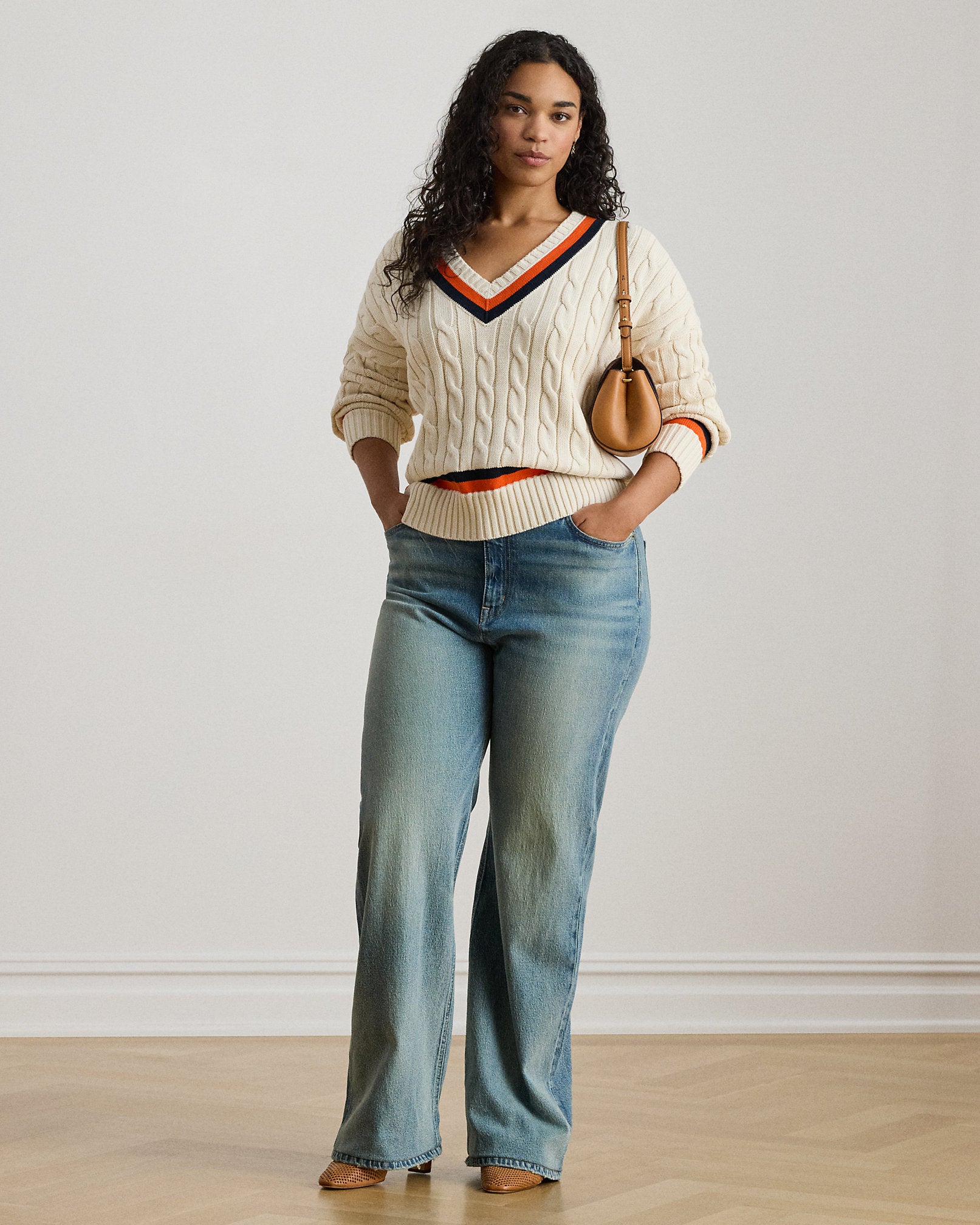 Ralph Lauren CableKnit Cotton Cricket Sweater