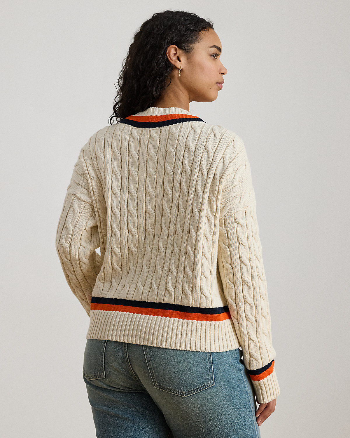 Ralph Lauren CableKnit Cotton Cricket Sweater