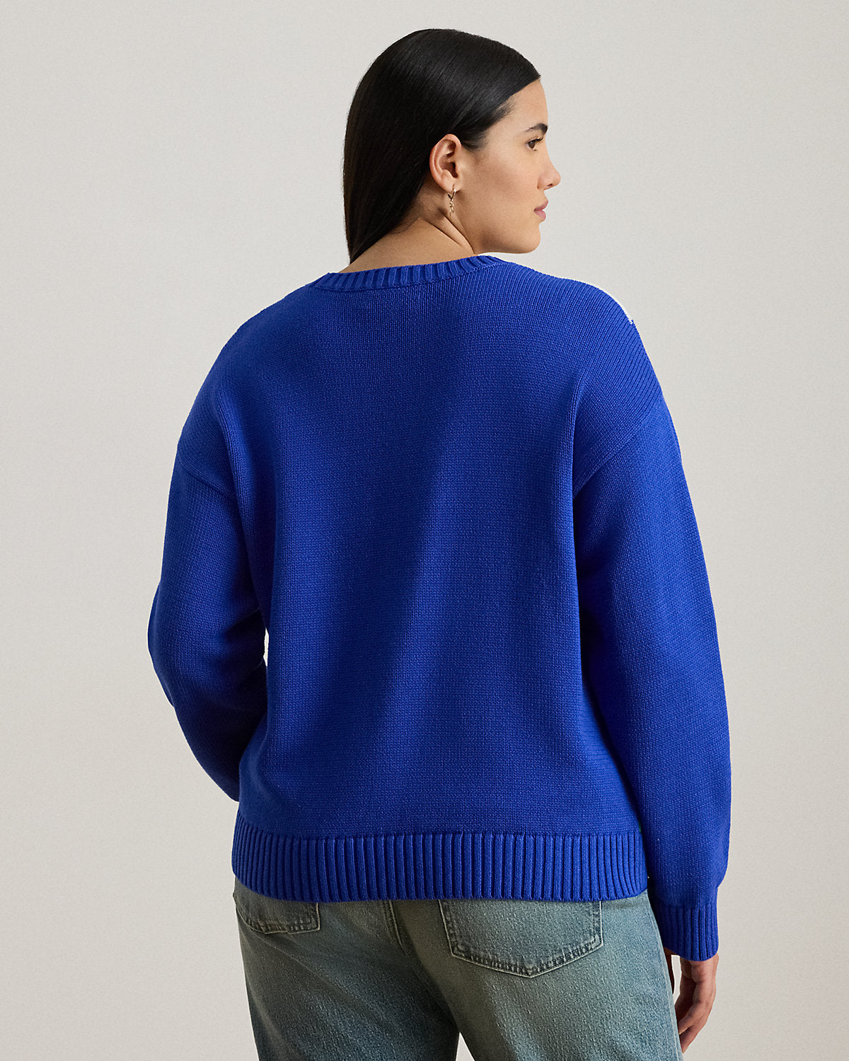 Ralph Lauren ColorBlocked Combed Cotton Sweater