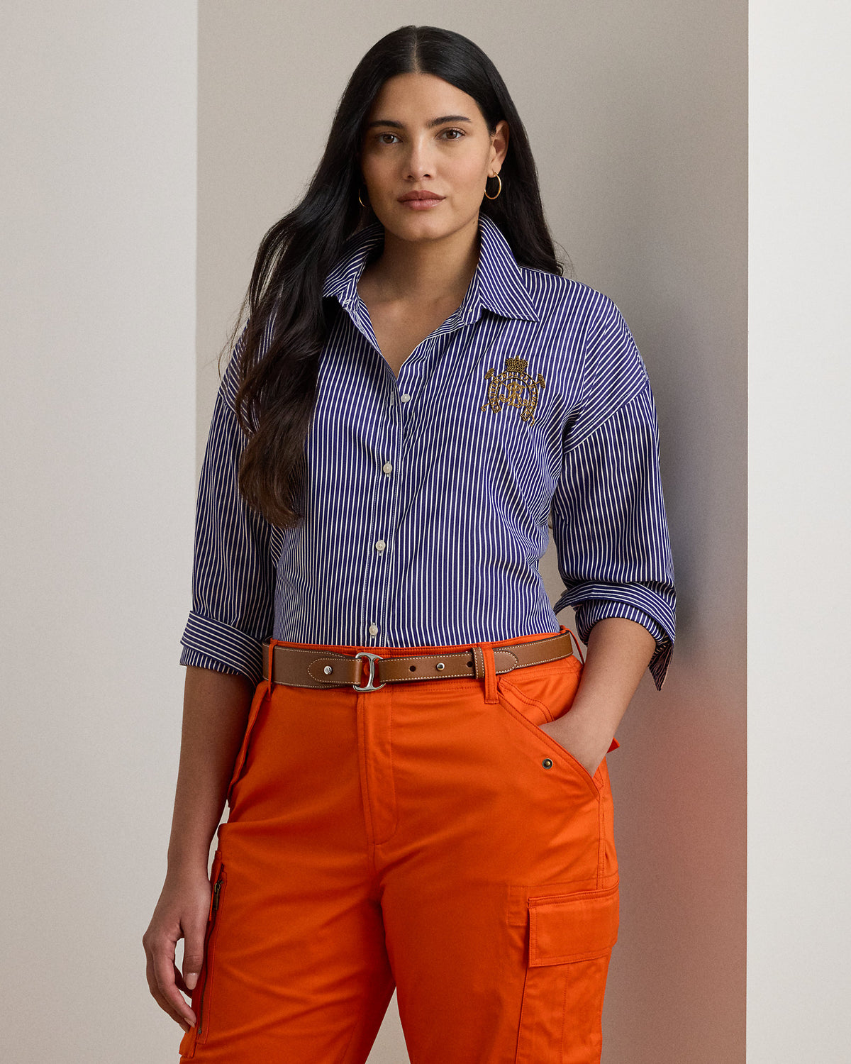 Ralph Lauren Relaxed Fit Striped Broadcloth Shirt