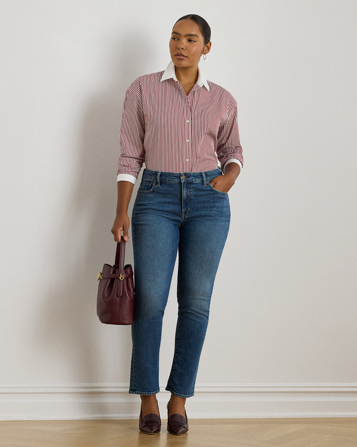 Ralph Lauren Striped Cotton Broadcloth Shirt