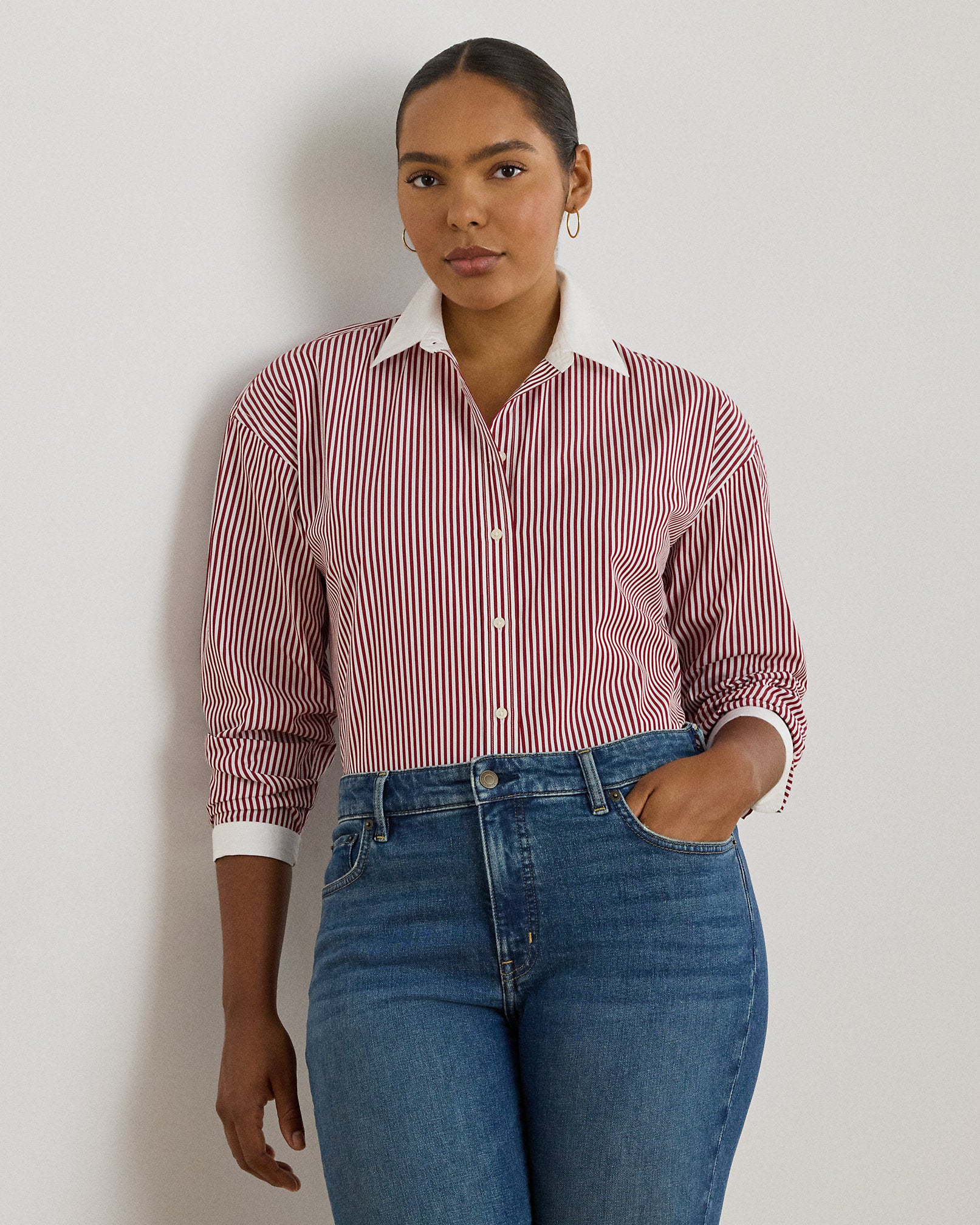 Ralph Lauren Striped Cotton Broadcloth Shirt