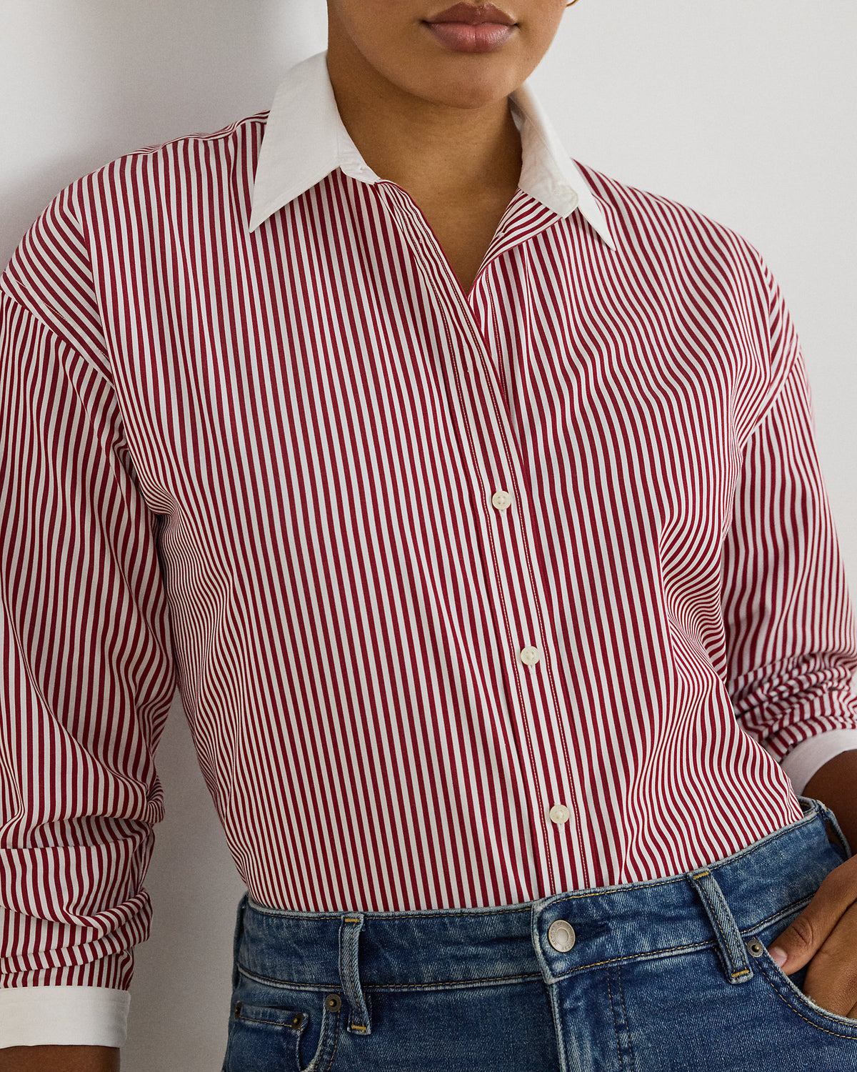 Ralph Lauren Striped Cotton Broadcloth Shirt