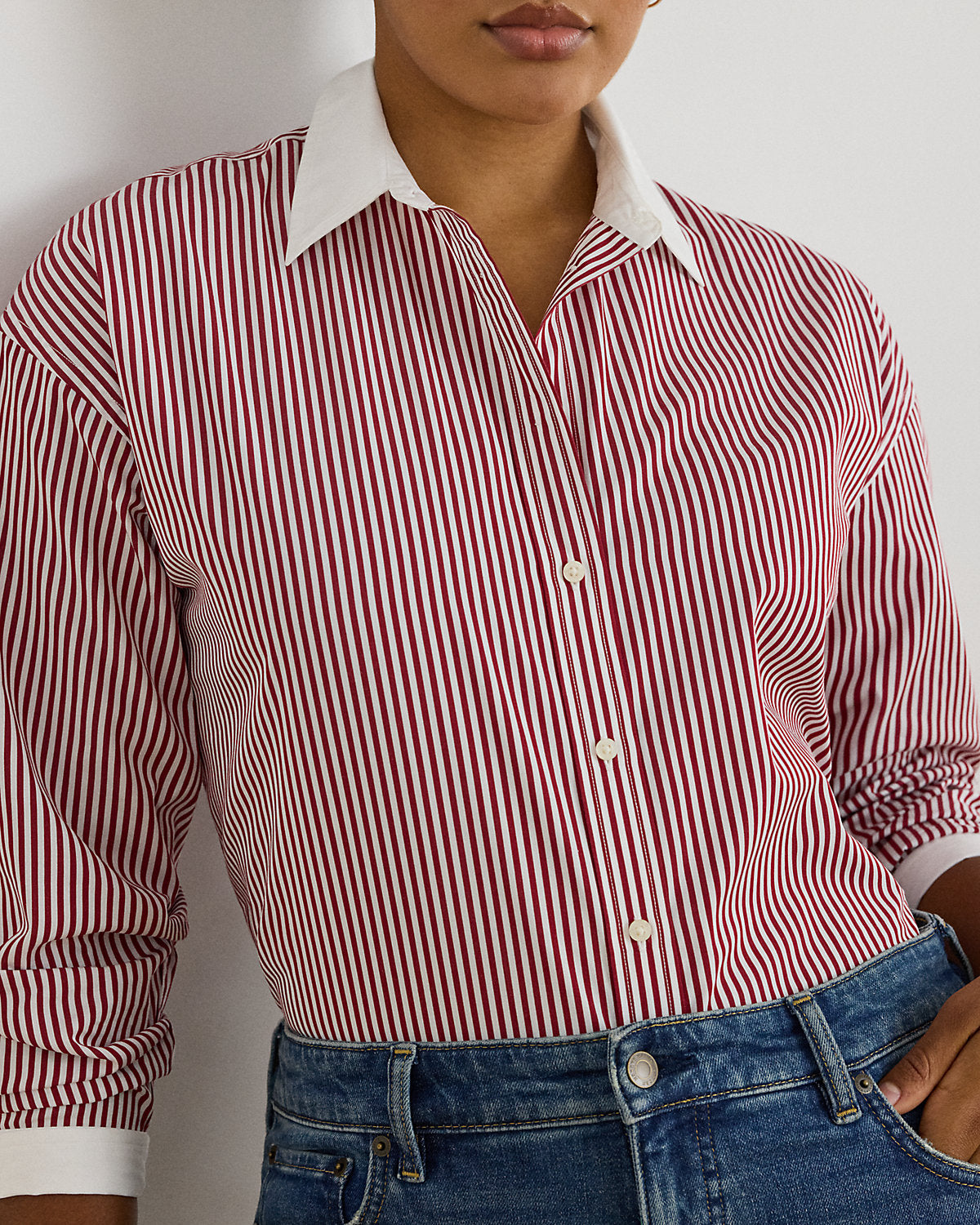 Ralph Lauren Striped Cotton Broadcloth Shirt