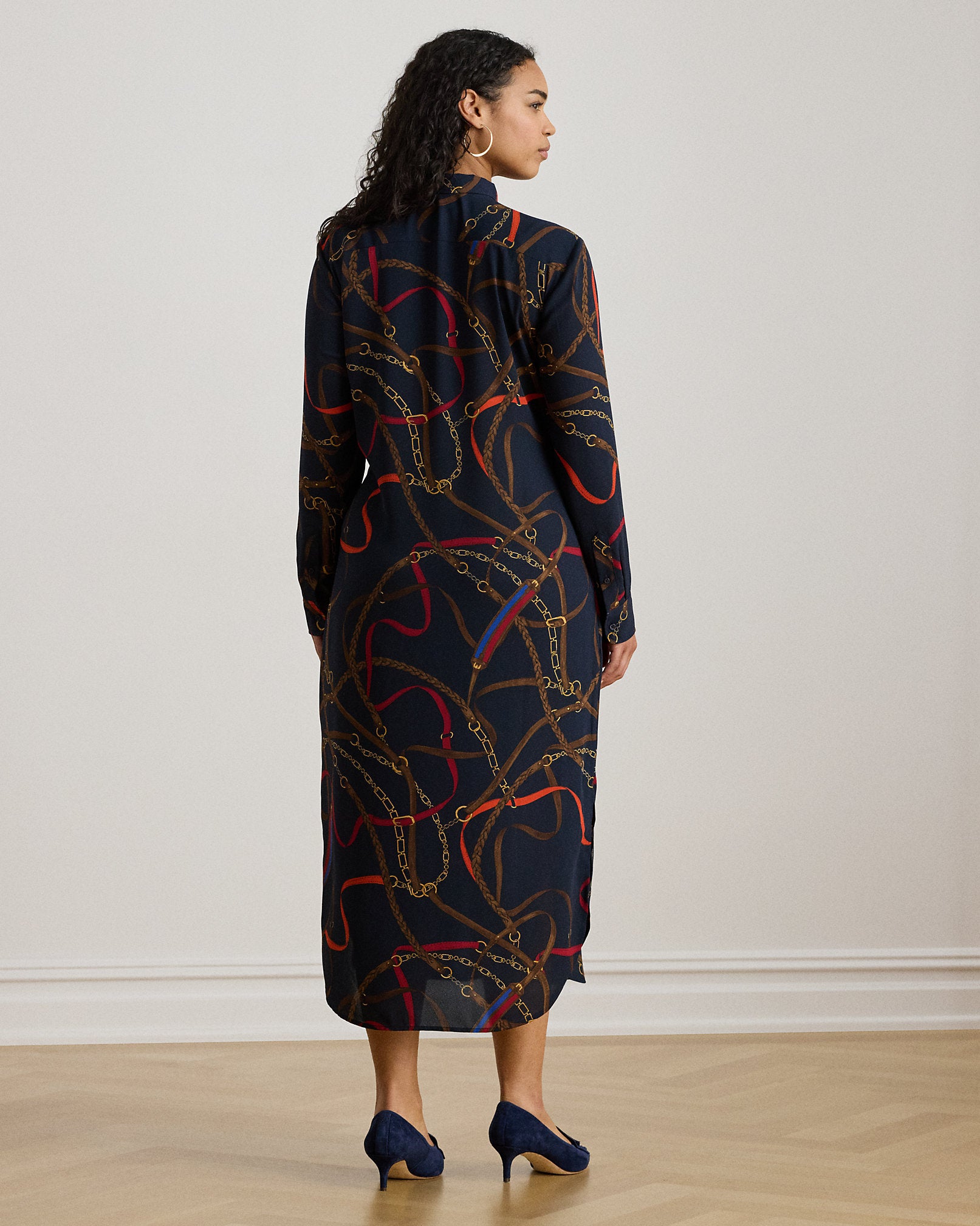 Ralph Lauren Print Georgette TieNeck Shirtdress