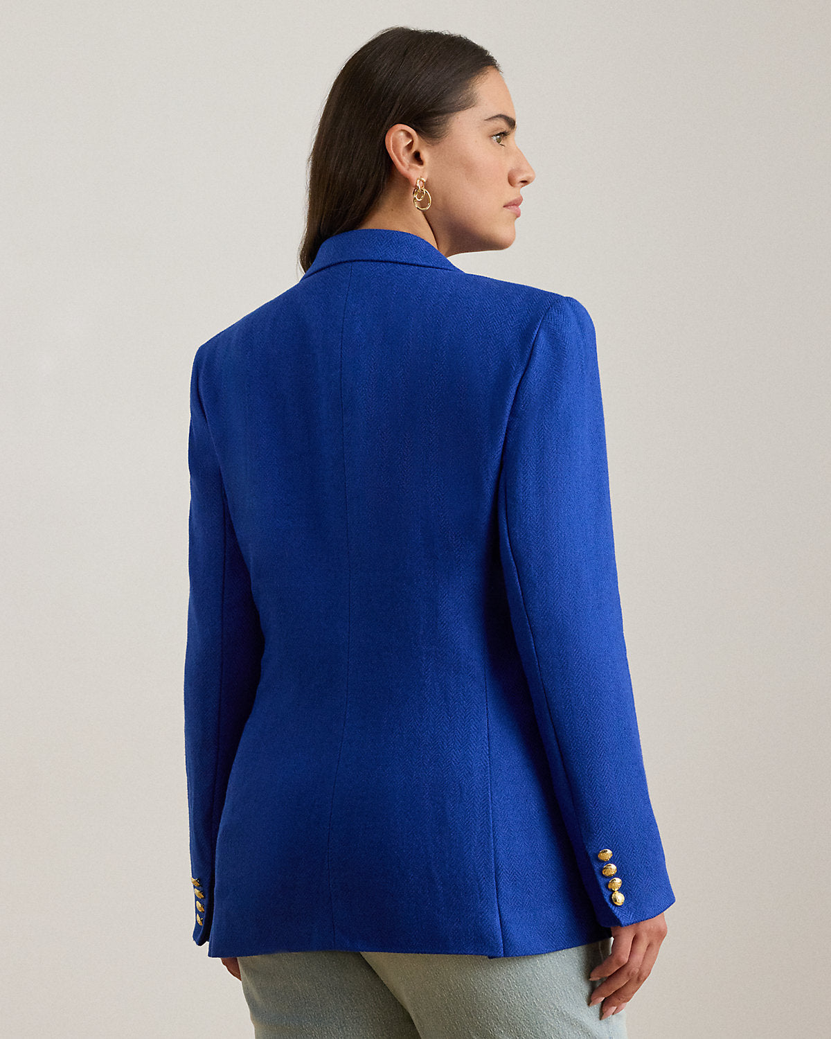 Ralph Lauren DoubleBreasted LinenCotton Blazer