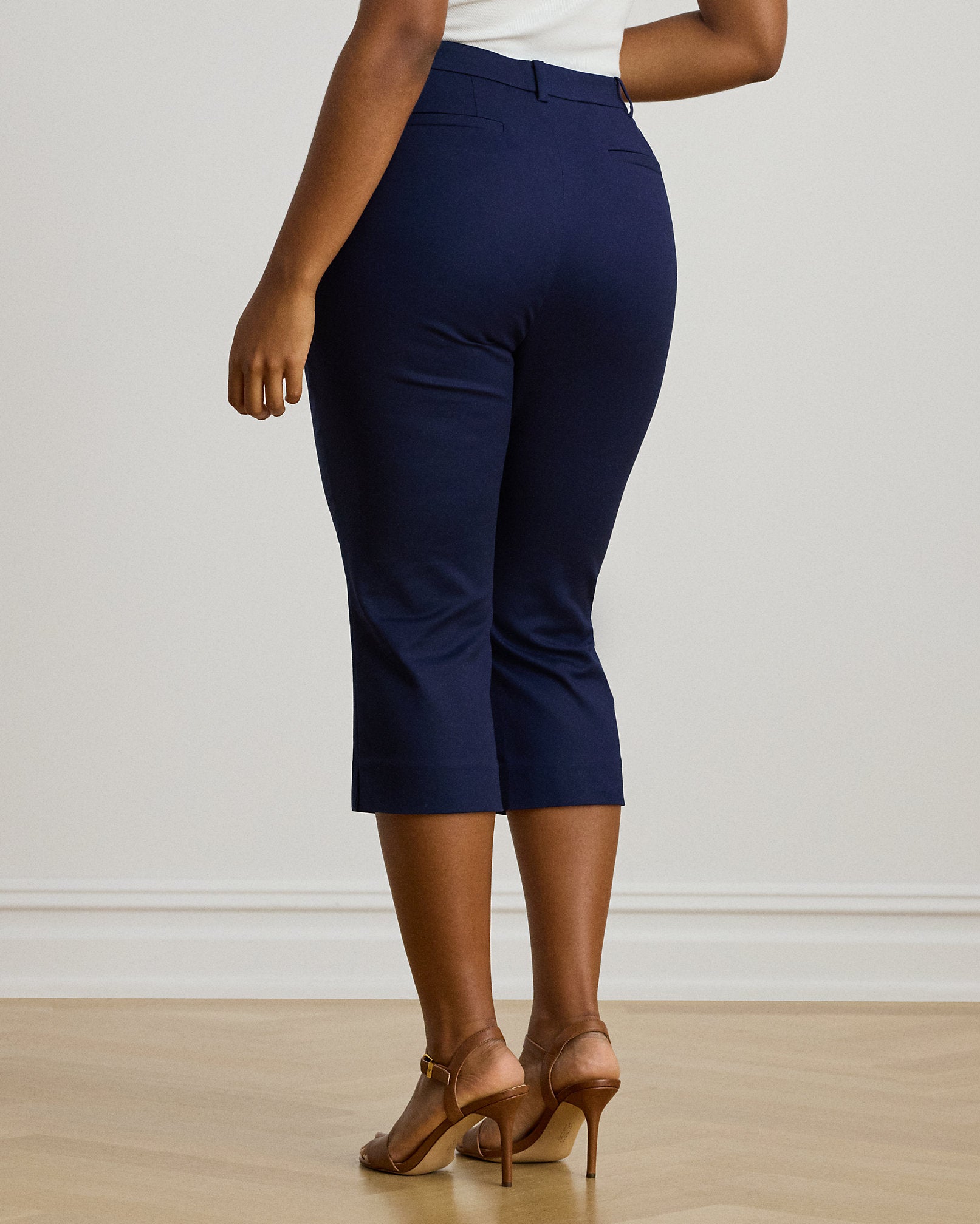 Ralph Lauren DoubleFaced Stretch Cotton Capri Pant