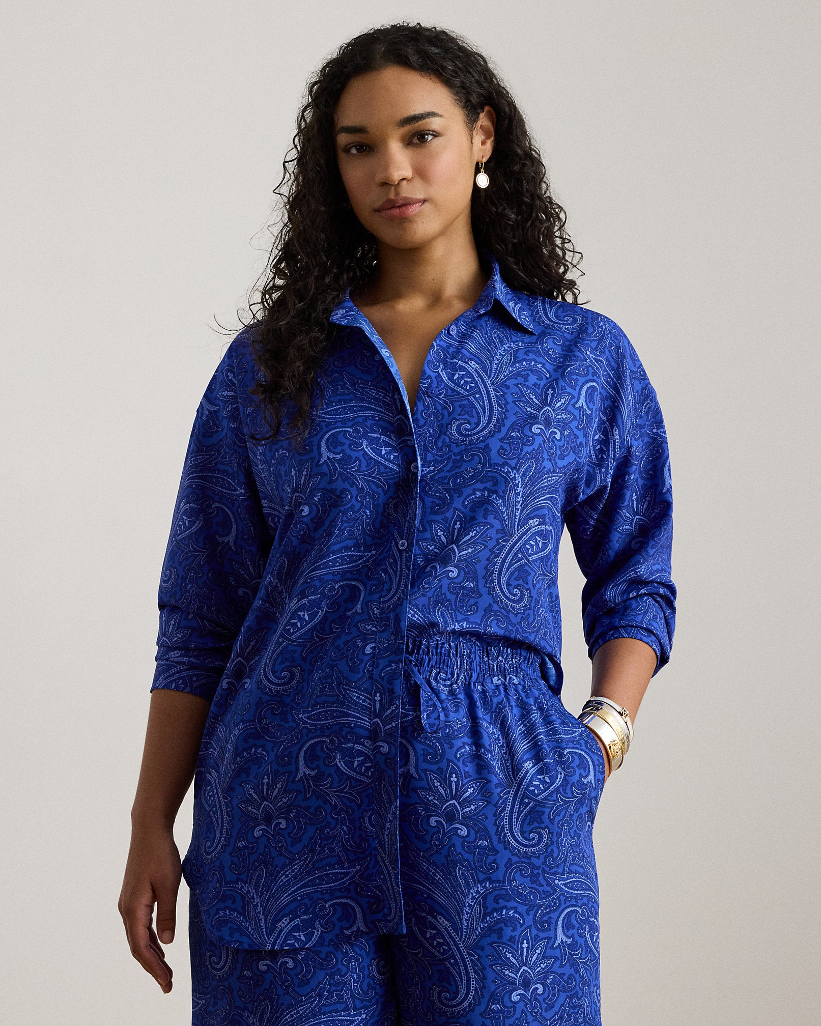 Ralph Lauren Relaxed Fit Paisley Crepe Shirt