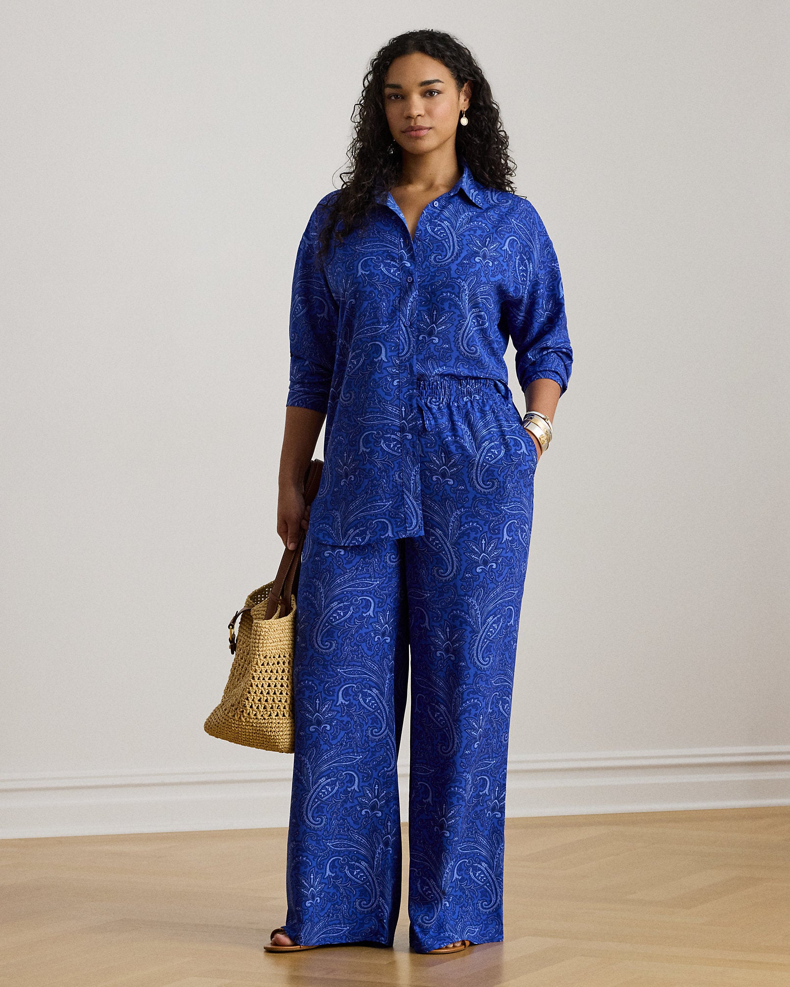 Ralph Lauren Relaxed Fit Paisley Crepe Shirt