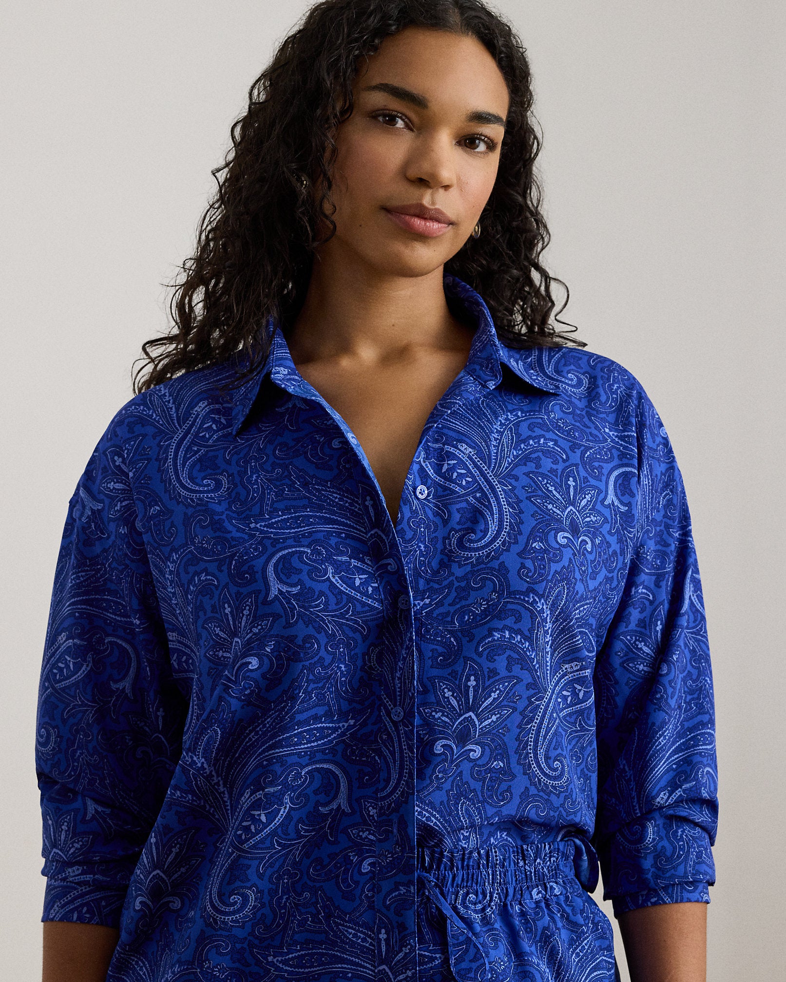 Ralph Lauren Relaxed Fit Paisley Crepe Shirt