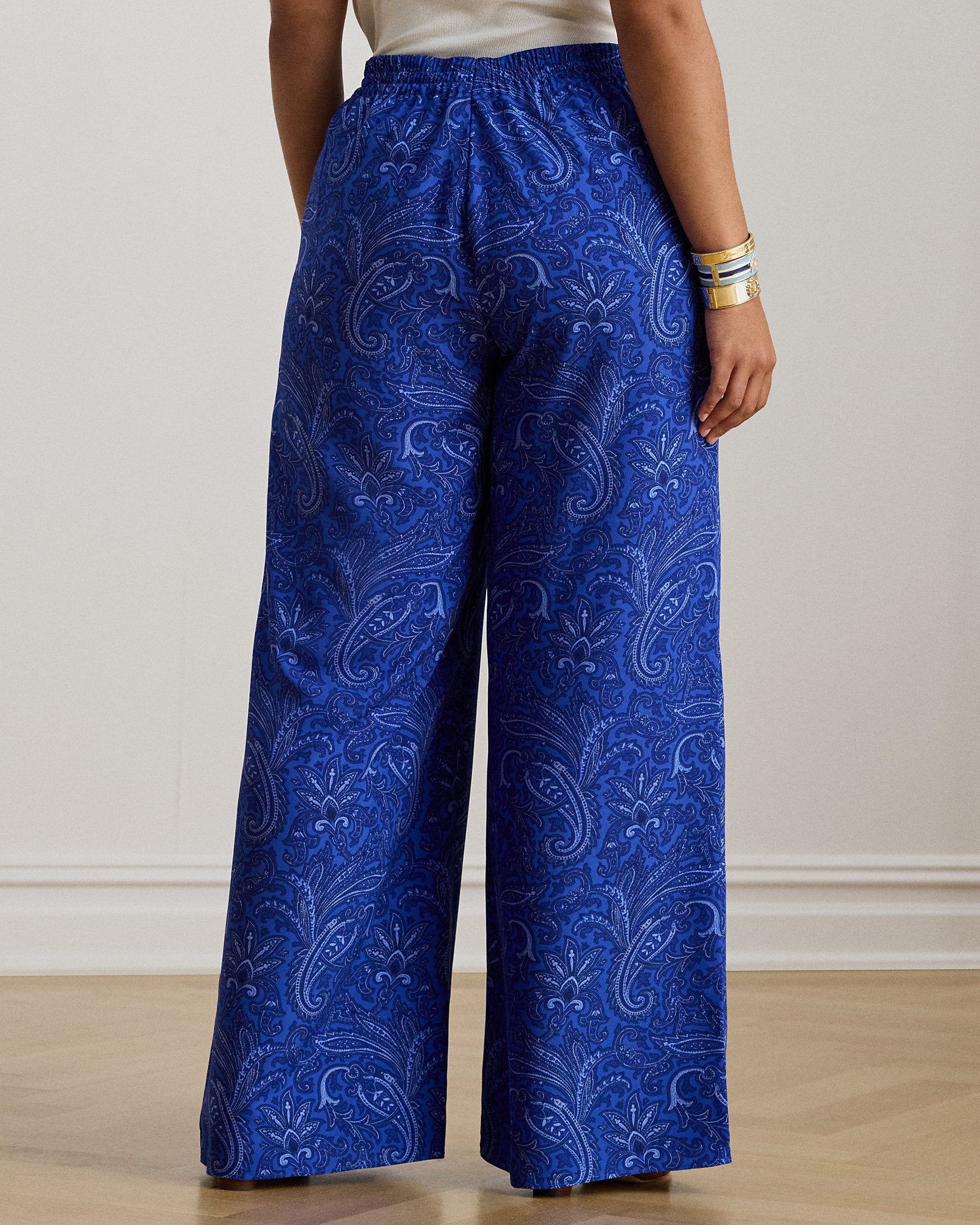 Ralph Lauren Paisley Crepe WideLeg Pant