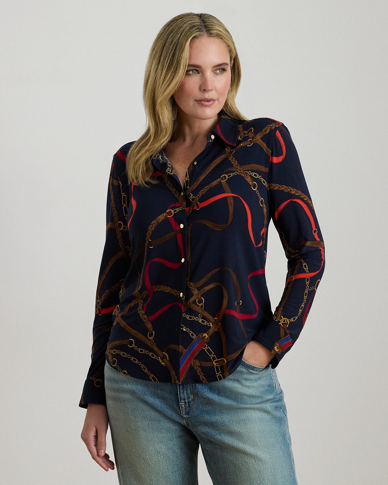 Ralph Lauren Slim Fit BeltingPrint Jersey Shirt