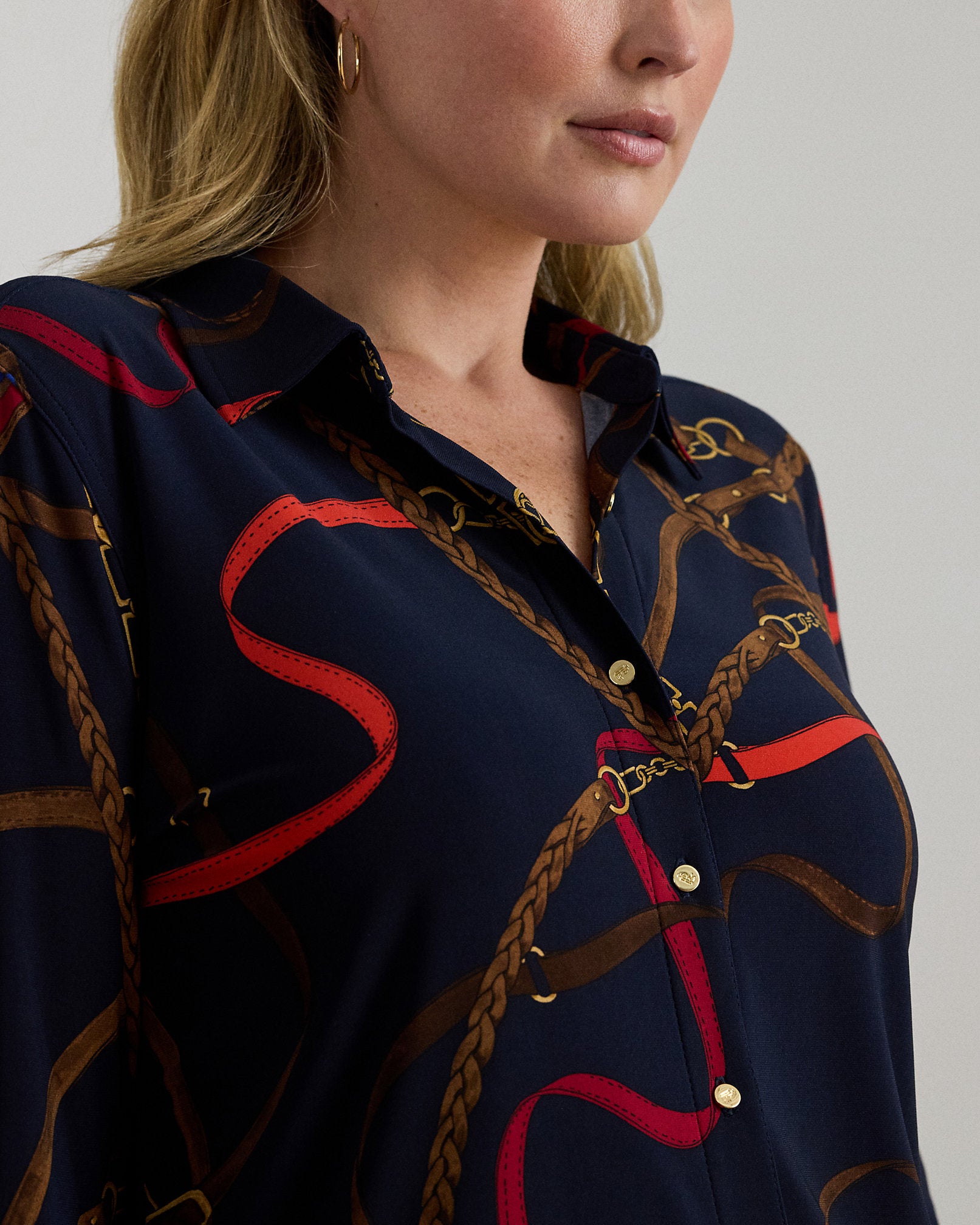 Ralph Lauren Slim Fit BeltingPrint Jersey Shirt