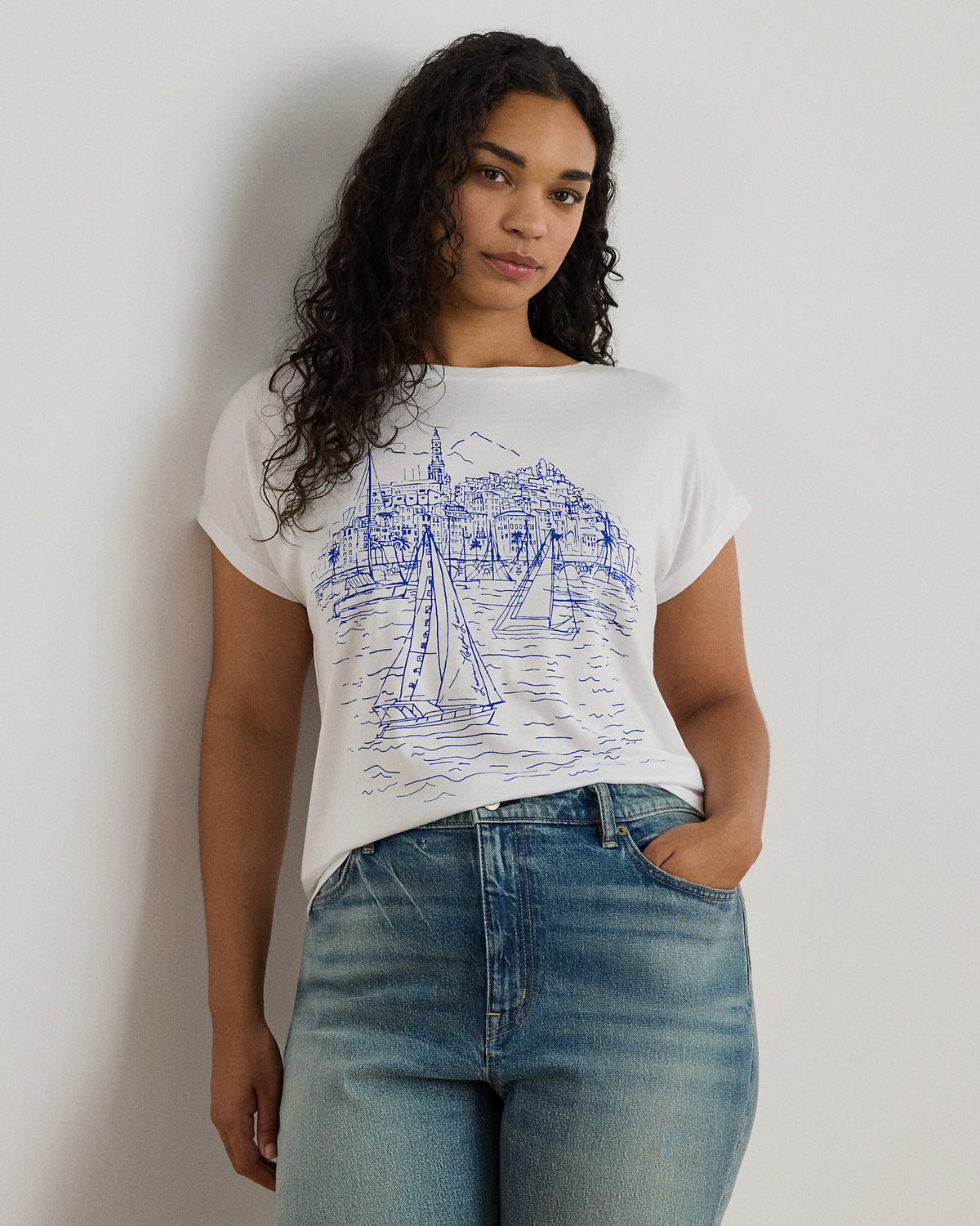 Ralph Lauren Graphic CottonModal Jersey Tee