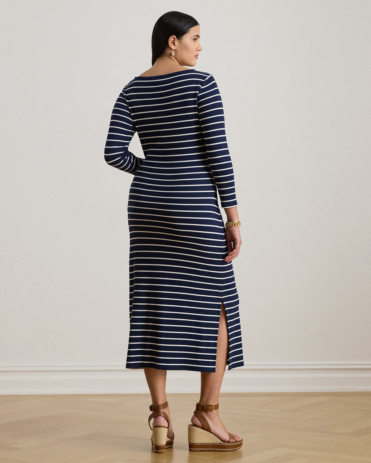 Ralph Lauren Striped TieFront CottonBlend Dress