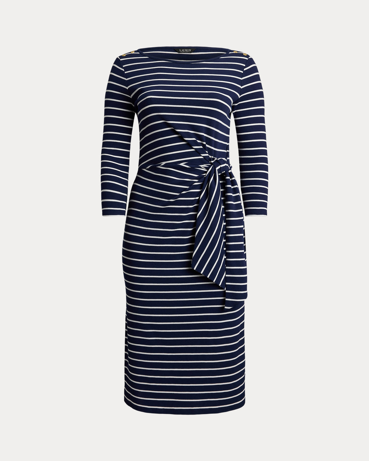 Ralph Lauren Striped TieFront CottonBlend Dress